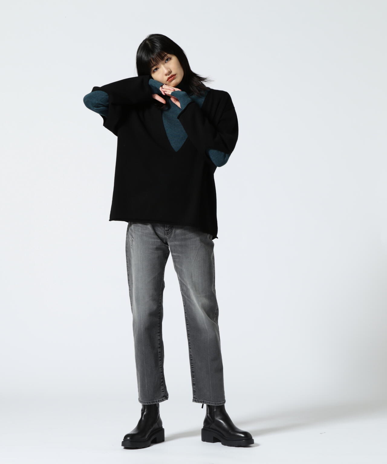 DROIT BELLO(ドロイトベロ) エルボーホールデザインニット | B'2nd