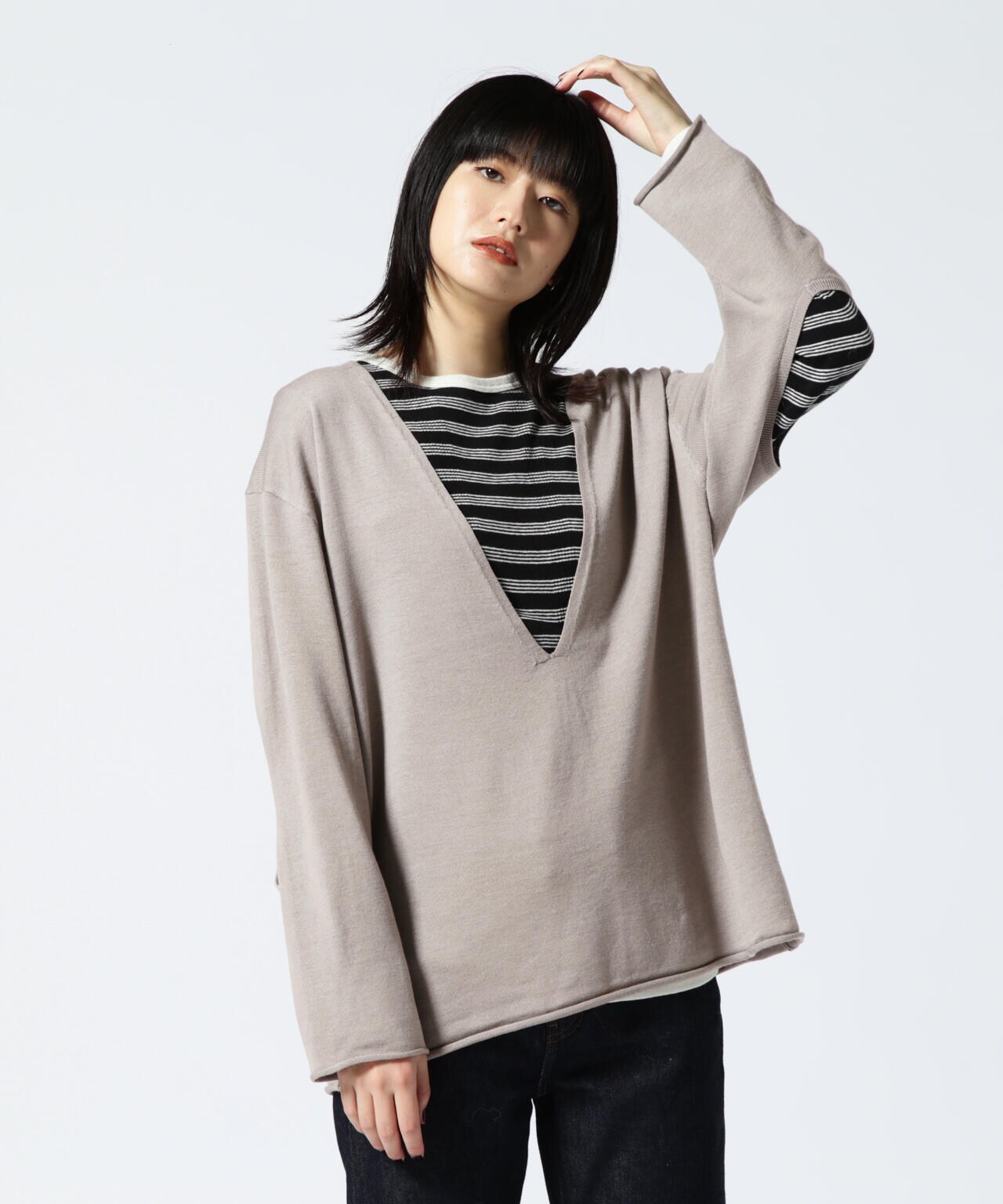 ビーセカンド（B’2nd）/DROIT BELLO(ドロイトベロ) エルボーホールデザインニット DROIT BELLO(ドロイトベロ) エルボーホールデザインニット | B'2nd