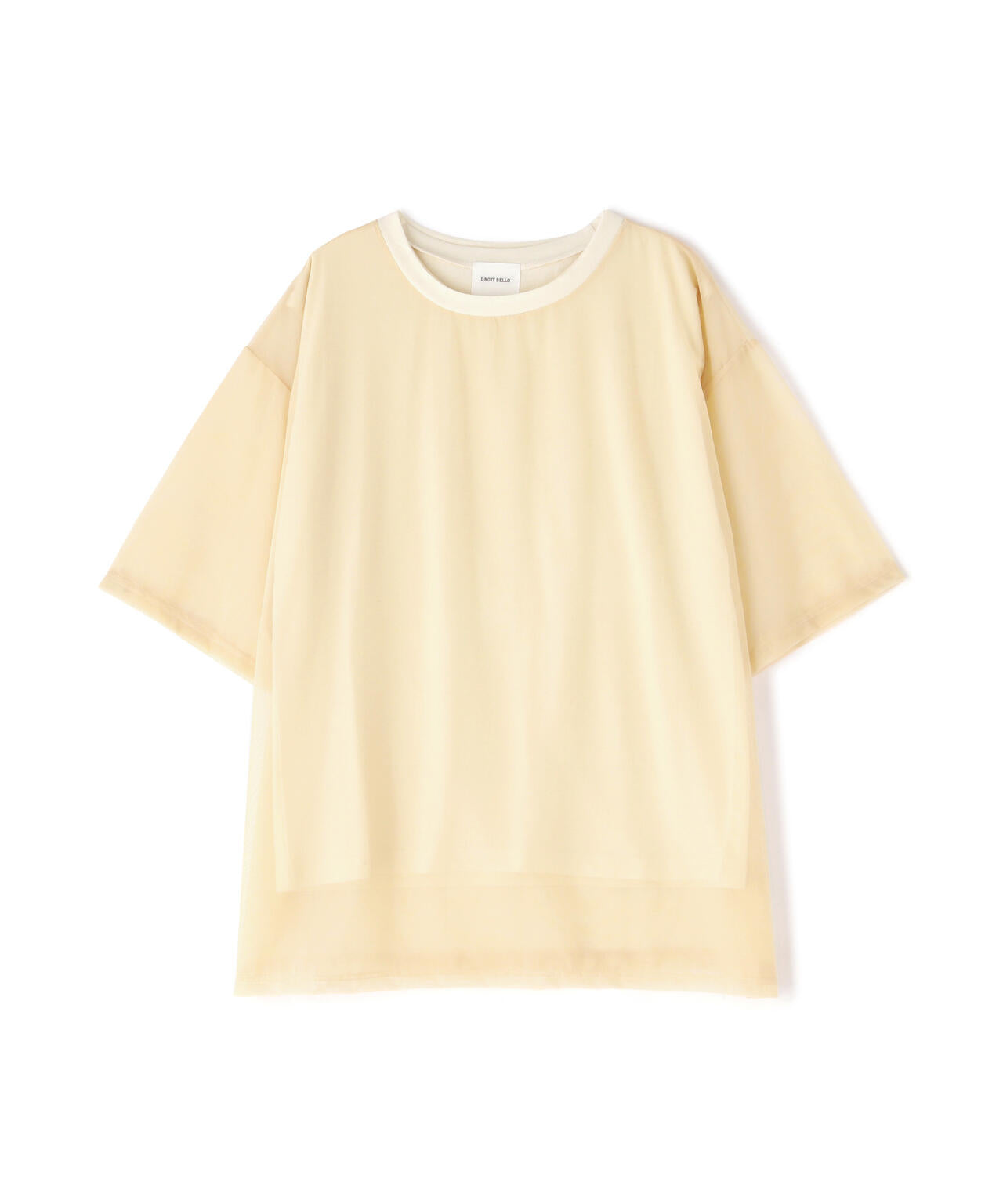 DROIT BELLO (ドロイトベロ) レイヤードシアーTシャツ