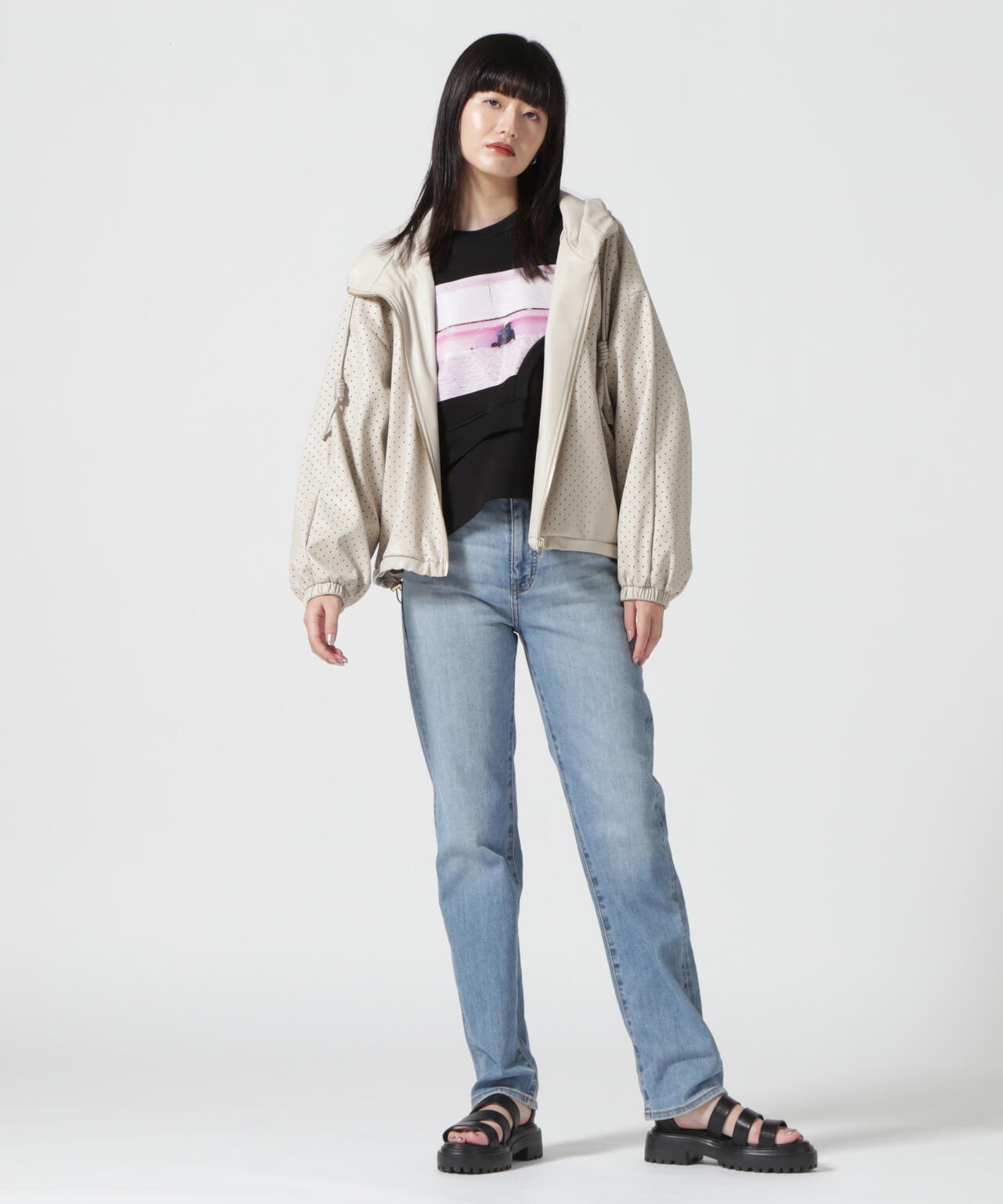 Risley(リズレー) パンチングエコレザ－パーカー | B'2nd（ビー