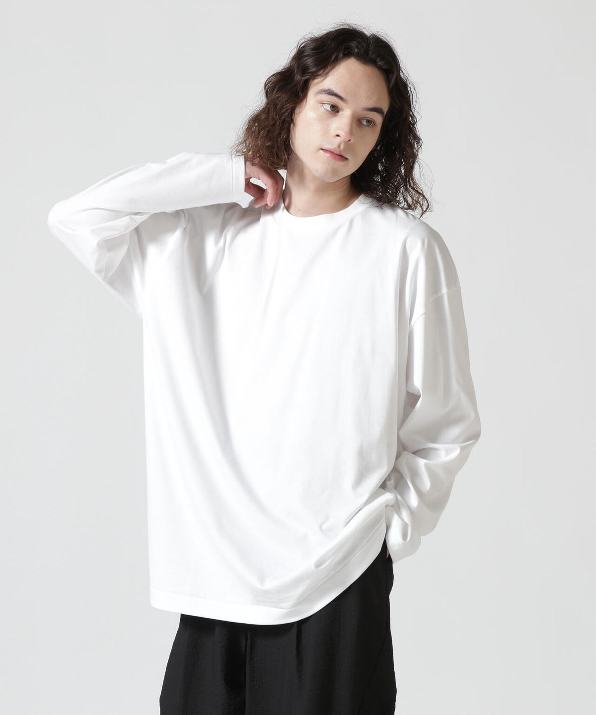 ATON (エイトン)SUVIN60/2 | OVERSIZED L/S T-SHIRT | B
