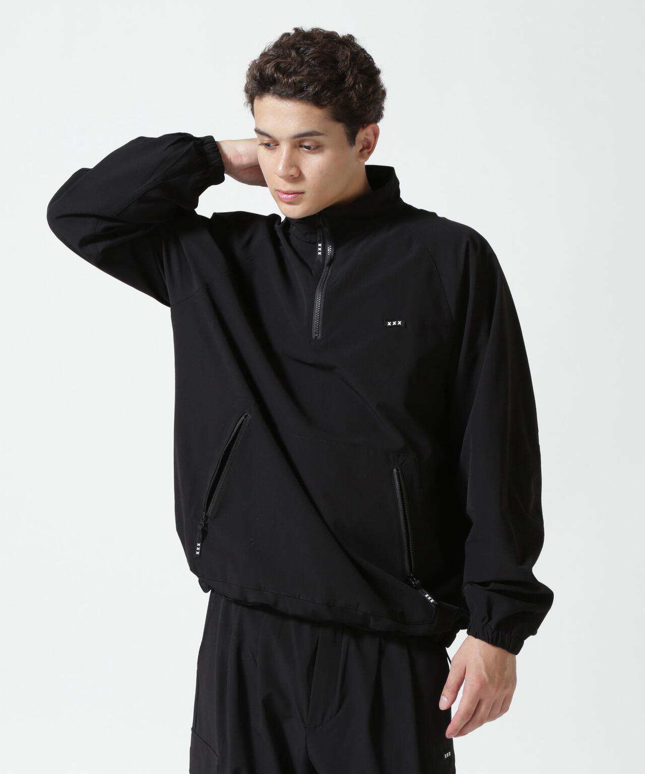GOD SELECTION XXX / GX-A25-JK-01 / NYLON HALF ZIP JACKET | B