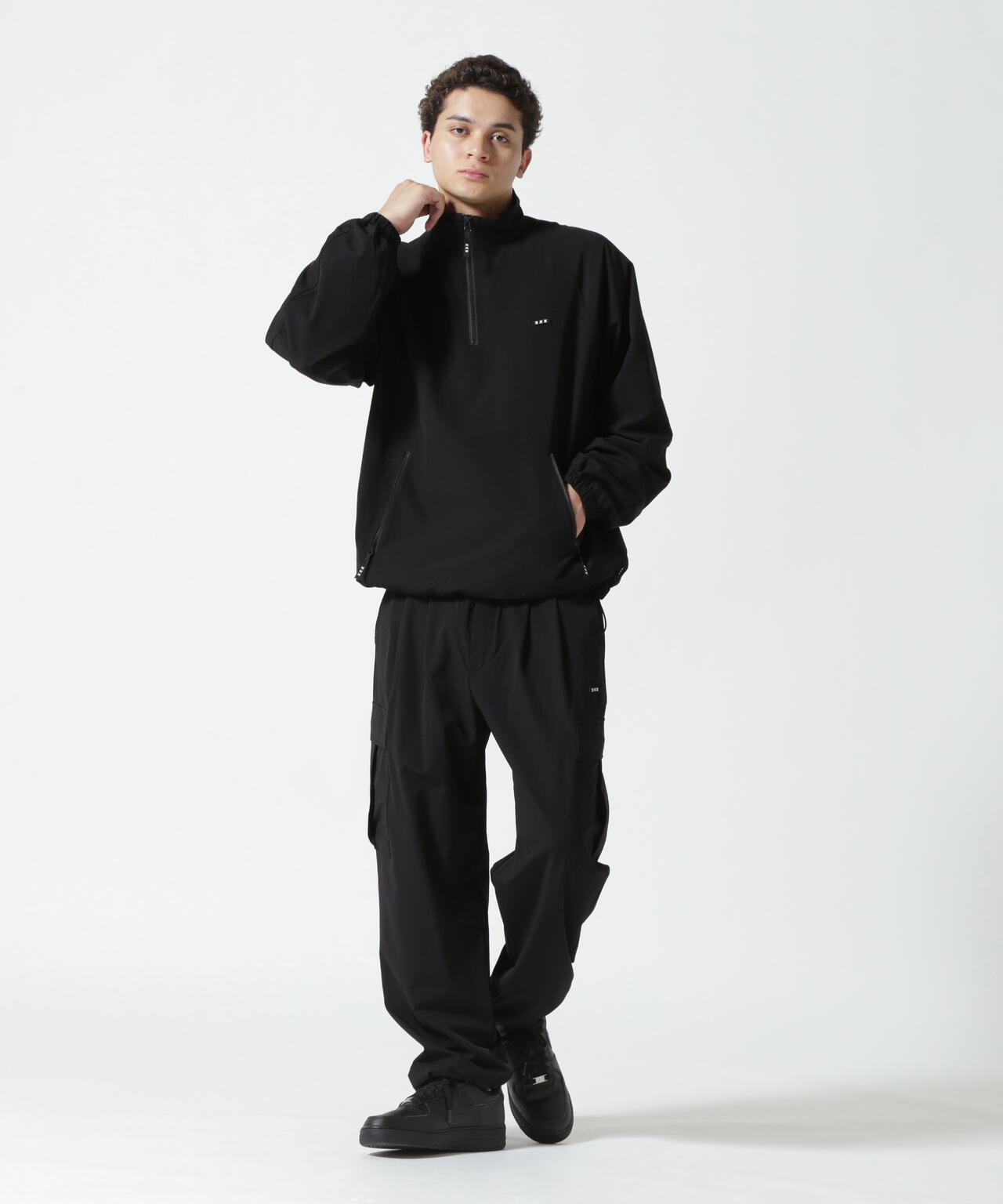 GOD SELECTION XXX / GX-A25-JK-01 / NYLON HALF ZIP JACKET | B