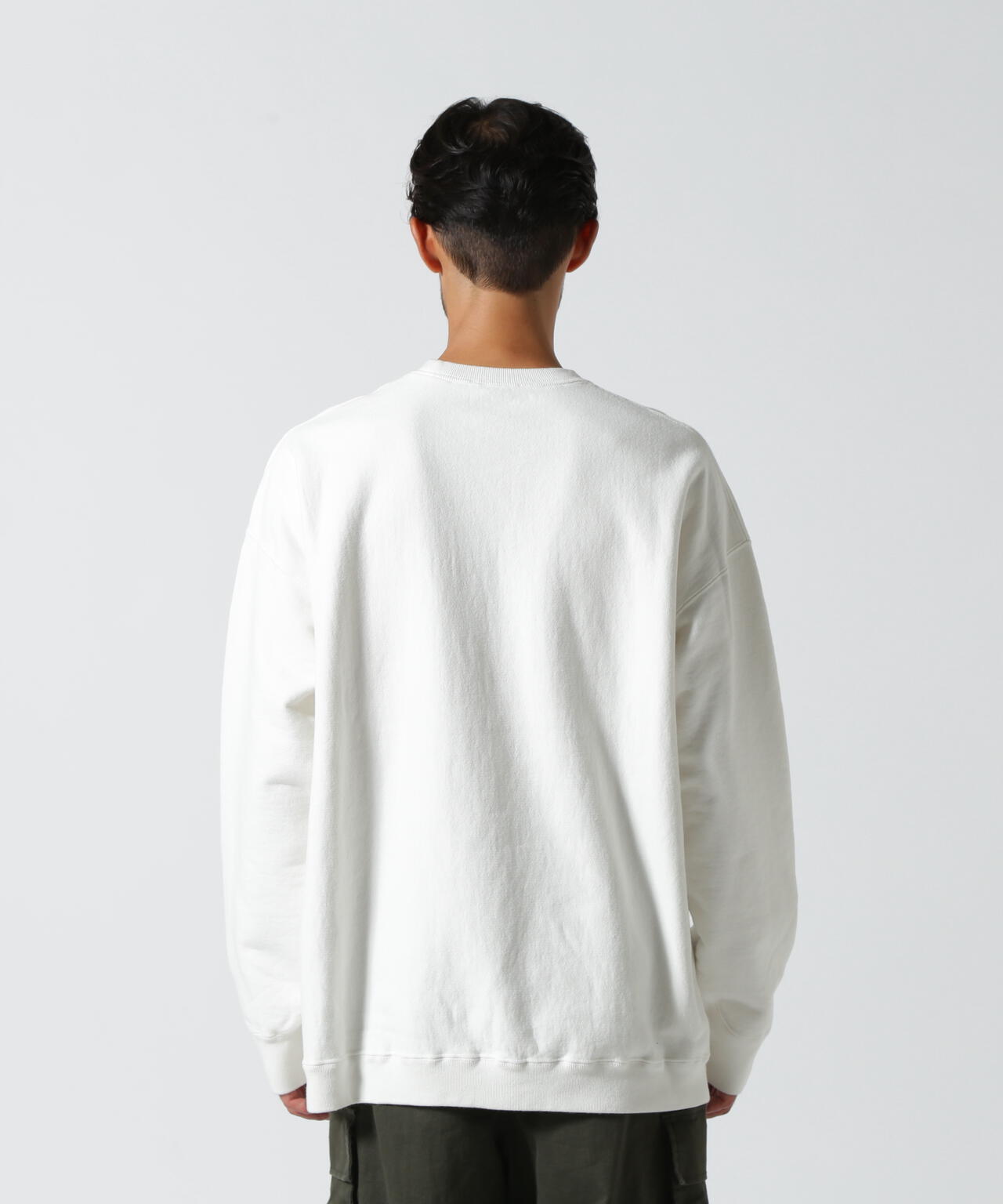 ATON (エイトン) GARMENT DYED URAKE  OVERSIZED PULLOVER