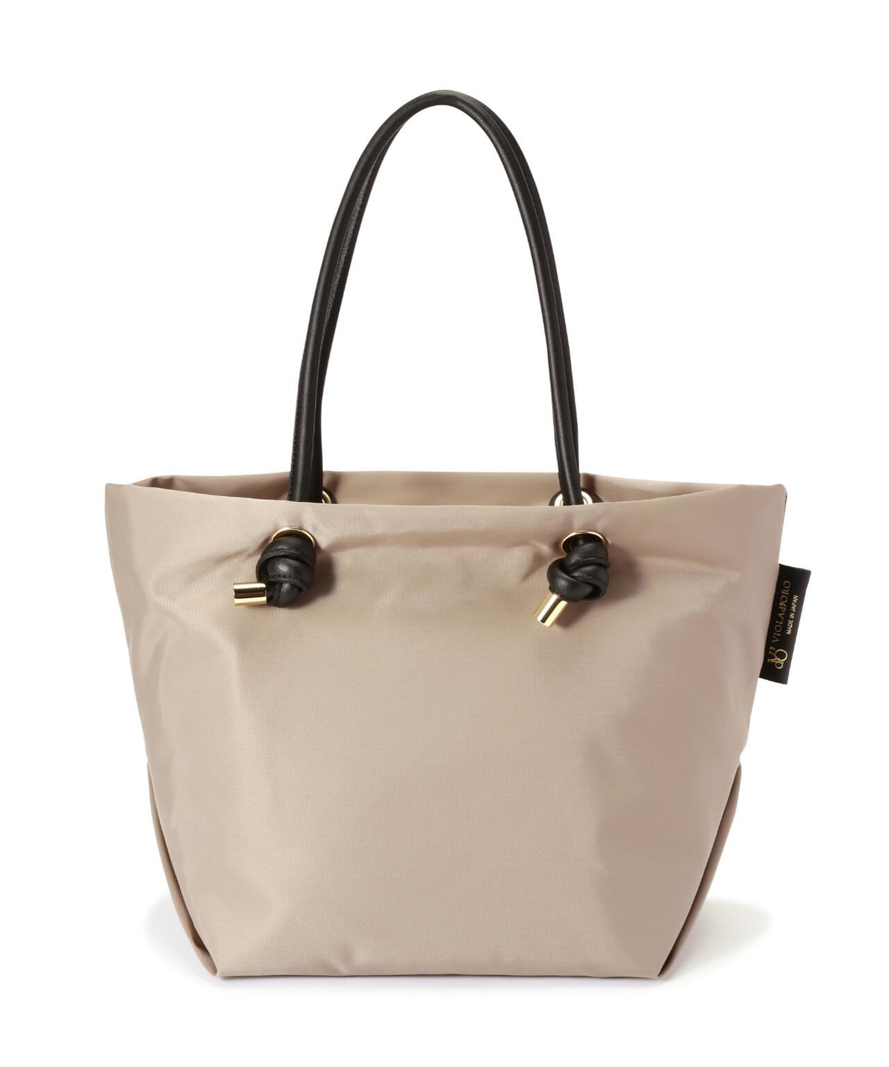 VIOLAd’ORO (ヴィオラドーロ) ノットハンドルナイロントートM サイズ/BIANCA / V-2175
