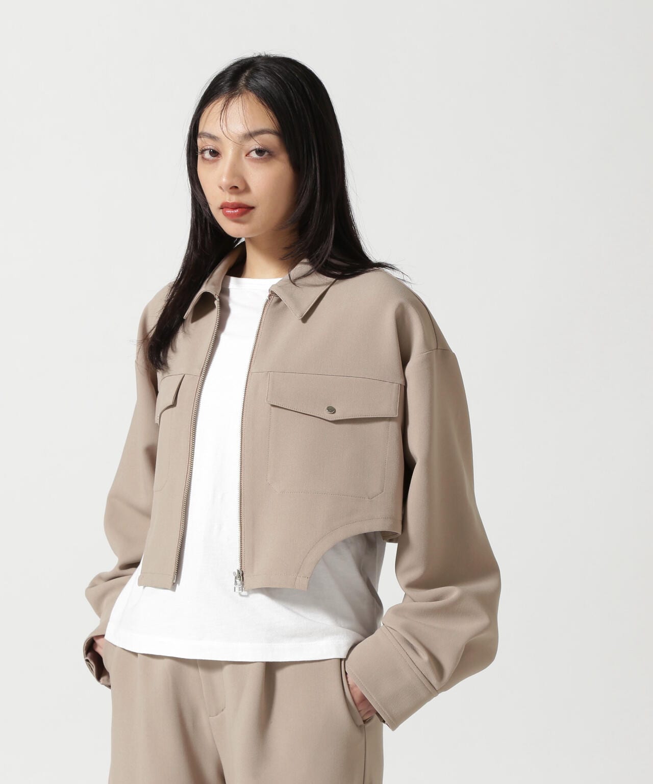 ビーセカンド（B’2nd）/CASANE（カサネ）別注イレギュラーヘムジップシャツ CASANE（カサネ）別注イレギュラーヘムジップシャツ | B'2nd（ビー