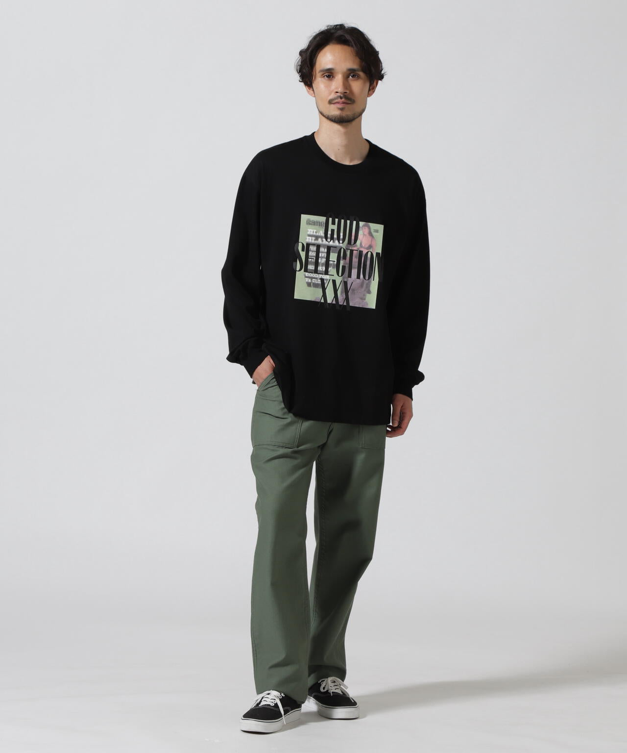 GOD SELECTION XXX / MOSAIC LONG SLEEVE T-SHIRT GX-A25-LT-09 | B