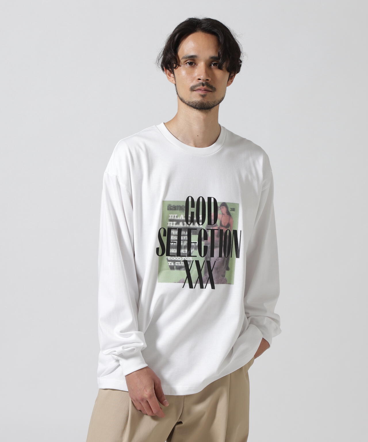 GOD SELECTION XXX / MOSAIC LONG SLEEVE T-SHIRT GX-A25-LT-09 | B