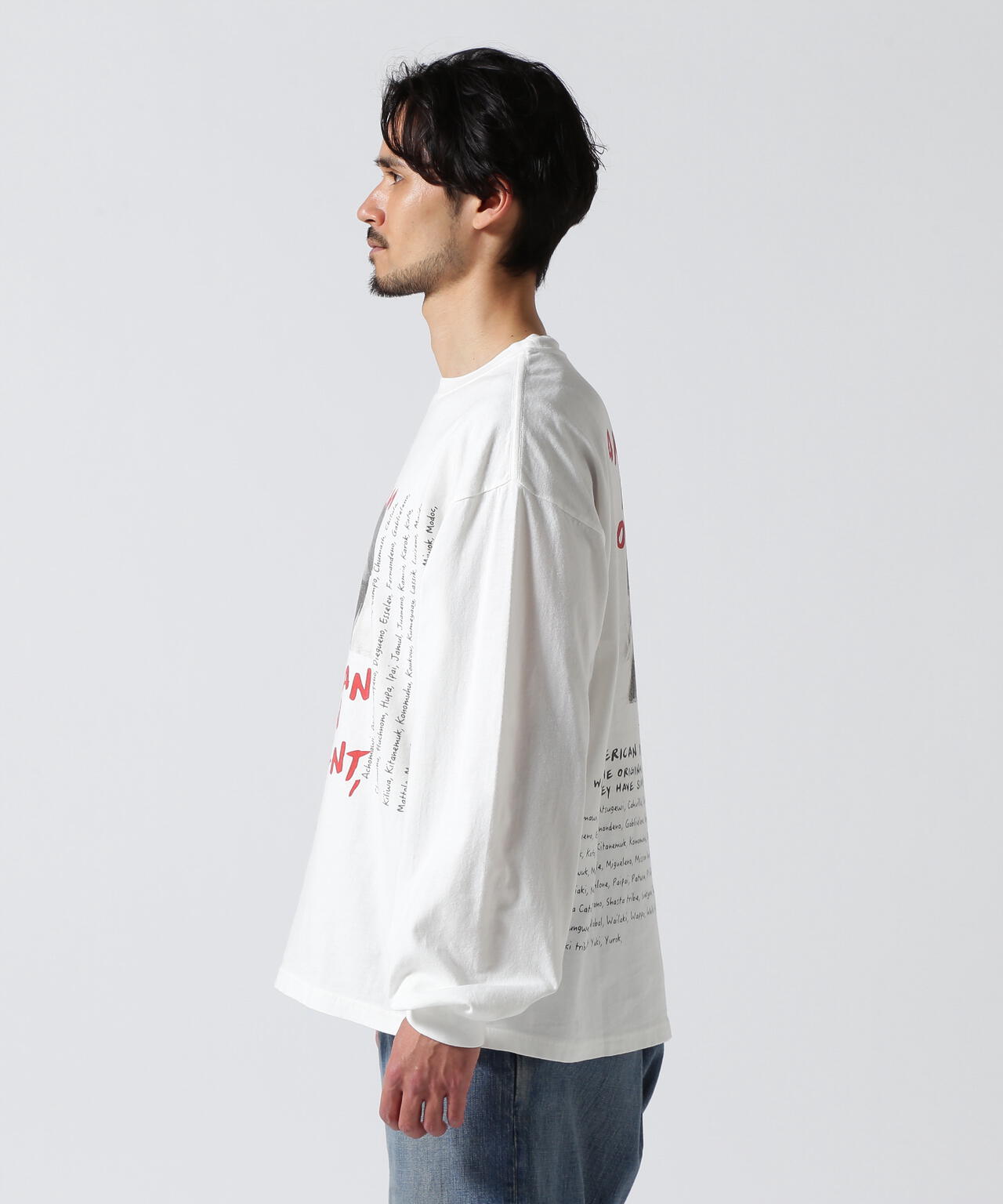 レミレリーフ✨両面プリント ロングTシャツ M REMI RELIEF tシャツ 「REMI / レミ レリーフ」 INDIAN天竺