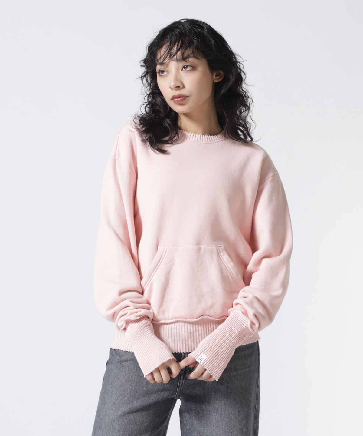 PERFECT RIBS（パーフェクトリブズ）Relax Pocket Crew Neck Sweat | B 