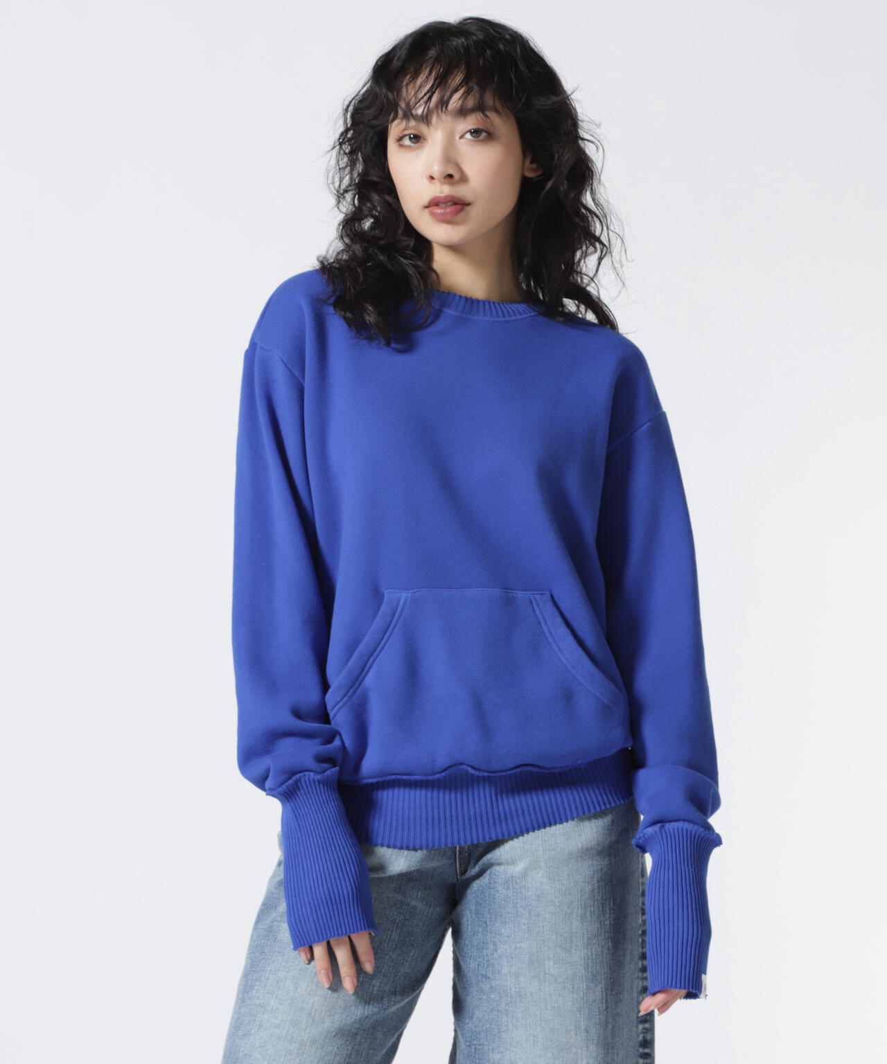 PERFECT RIBS（パーフェクトリブズ）Relax Pocket Crew Neck Sweat | B