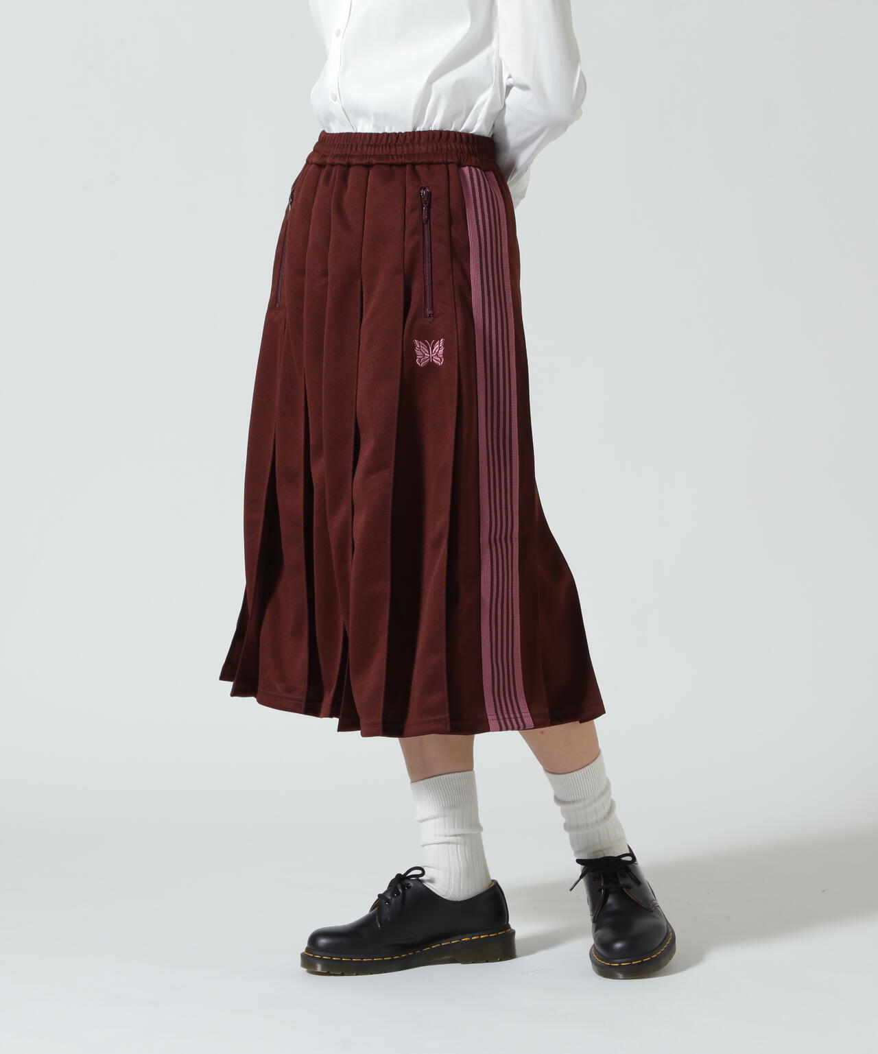 NEEDLES / ニードルズ / Pleated Track Skirt - Poly Smooth RW322