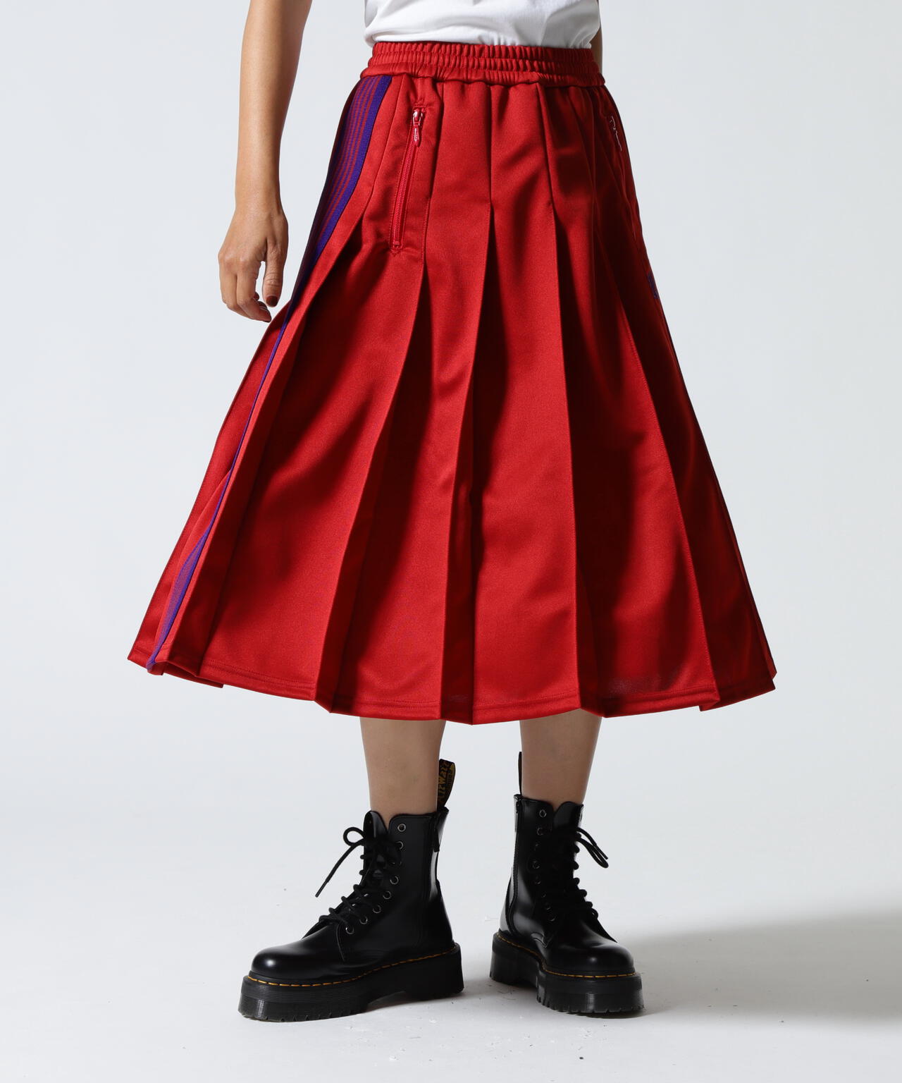 NEEDLES / ニードルズ / Pleated Track Skirt - Poly Smooth RW322