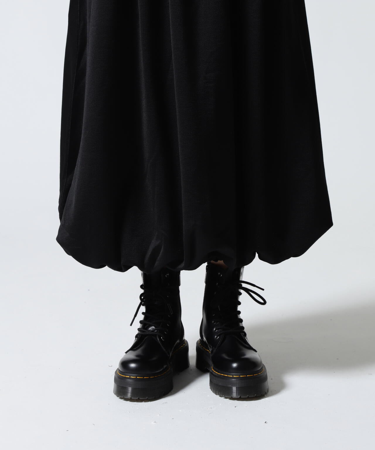 新品 2025AW NEEDLES バルーントラックスカート ブラック サイズ2 Needles（ニードルズ）〉Balloon Track SK B/Jersey - Charcoal TOKYO