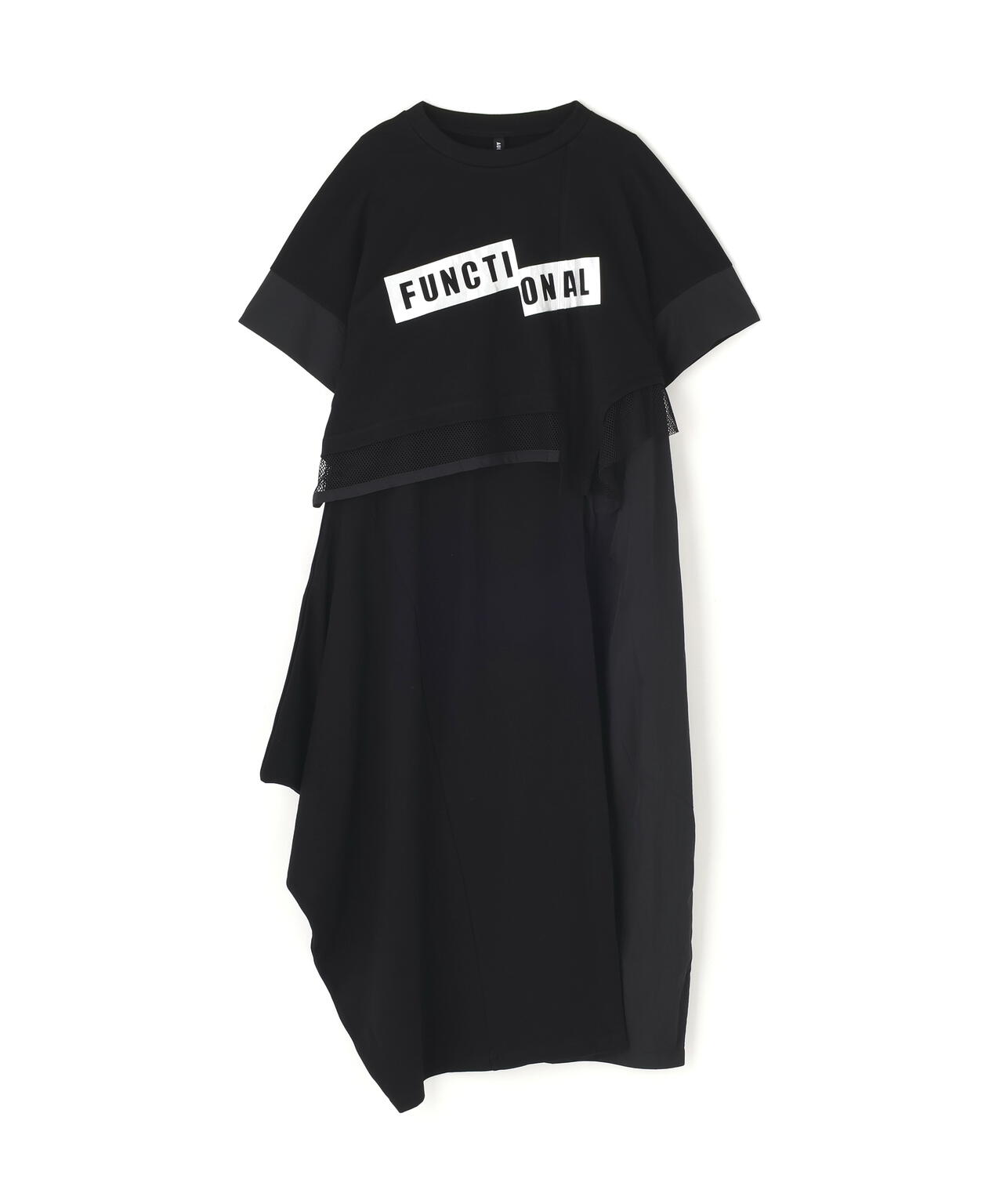 AULA AILA（アウラ アイラ）別注アシンメトリータフタコンビネーションワンピース