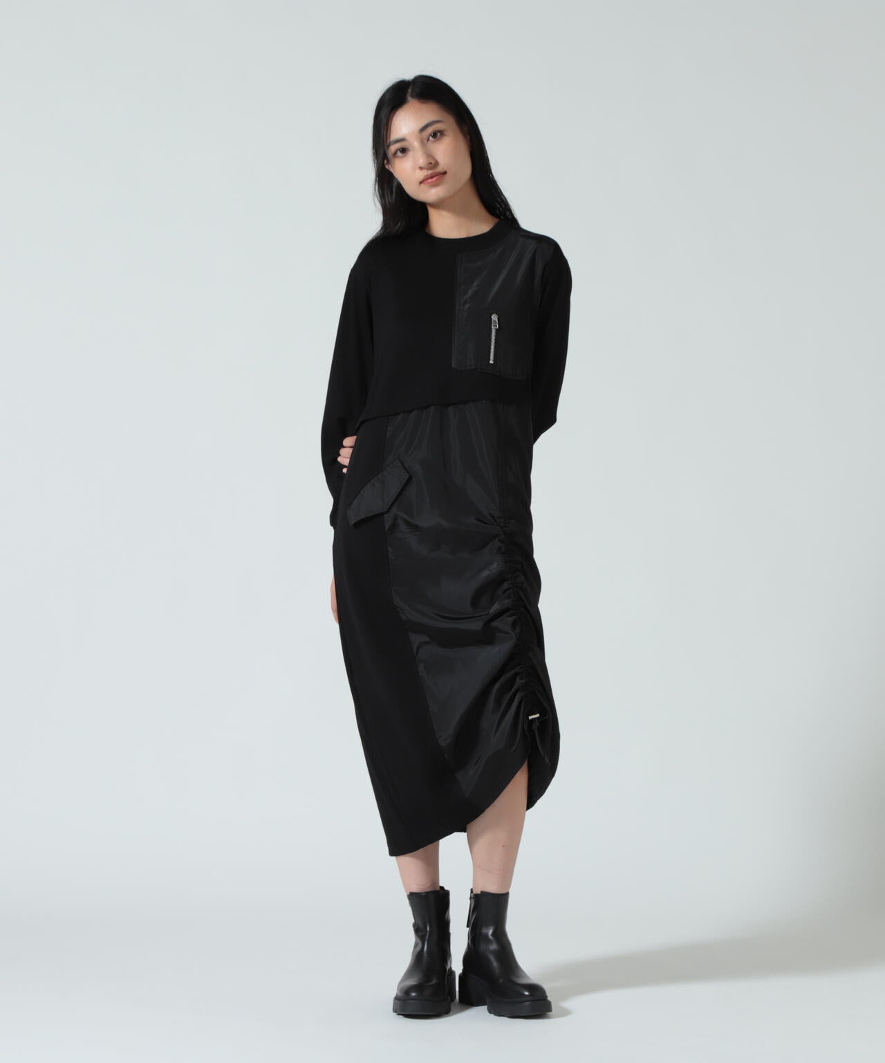 AULA AILA（アウラ アイラ）別注ミリタリーライクカットソーワンピース