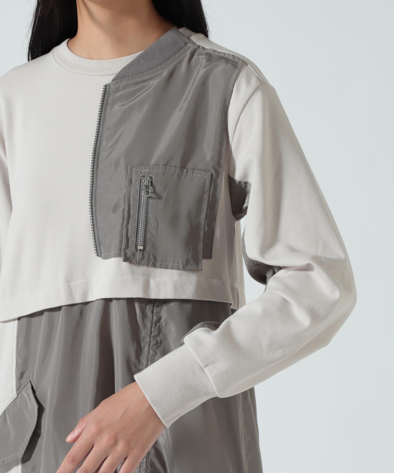 AULA AILA（アウラ アイラ）別注ミリタリーライクカットソーワンピース