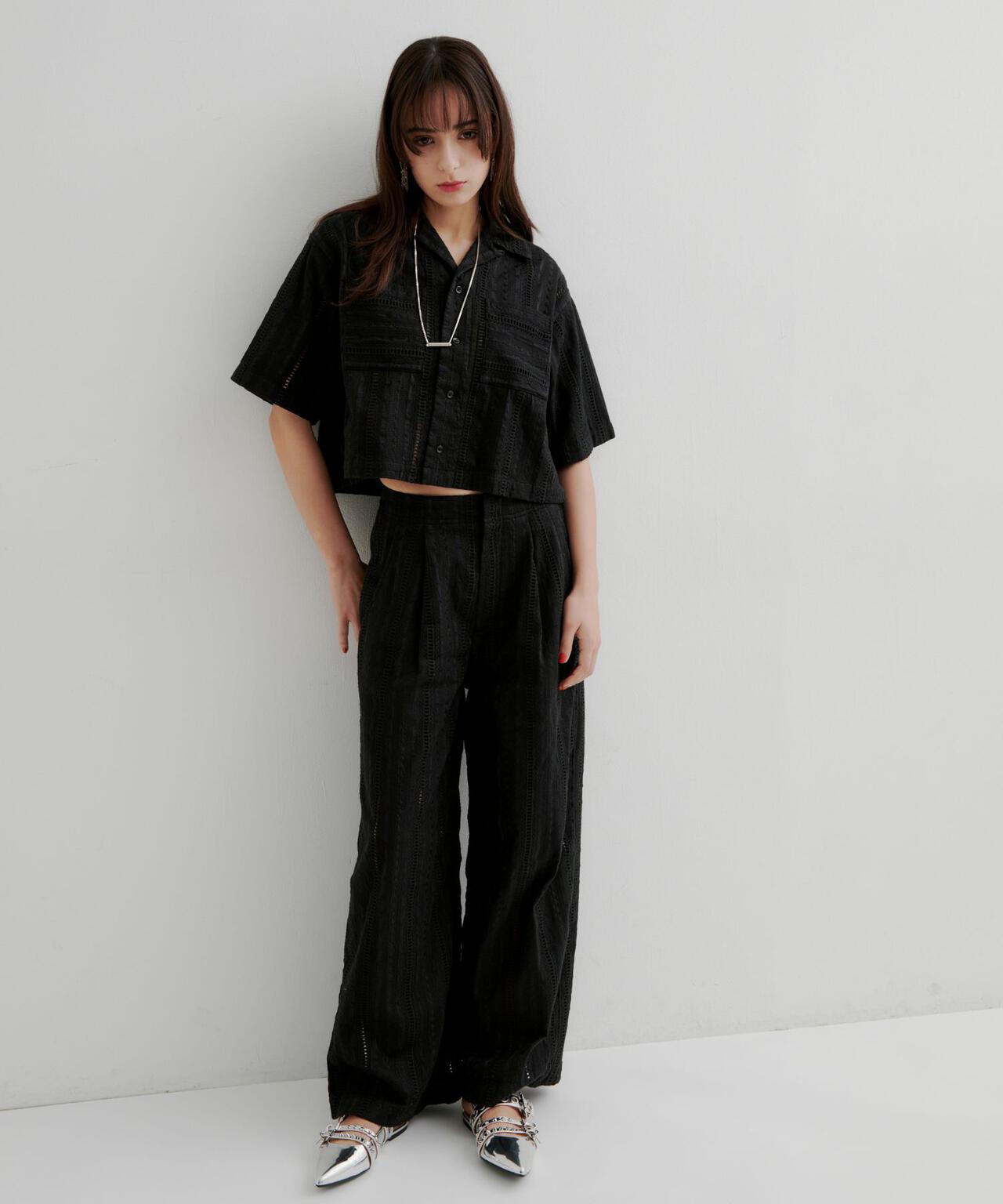 Schott×RUMBLE RED（ショット×ランブルレッド）オリジナル刺繍半袖開襟