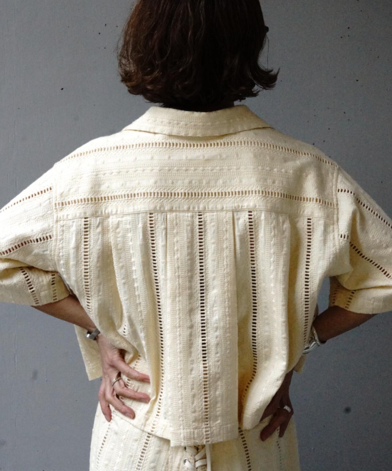 Schott×RUMBLE RED（ショット×ランブルレッド）オリジナル刺繍半袖開襟