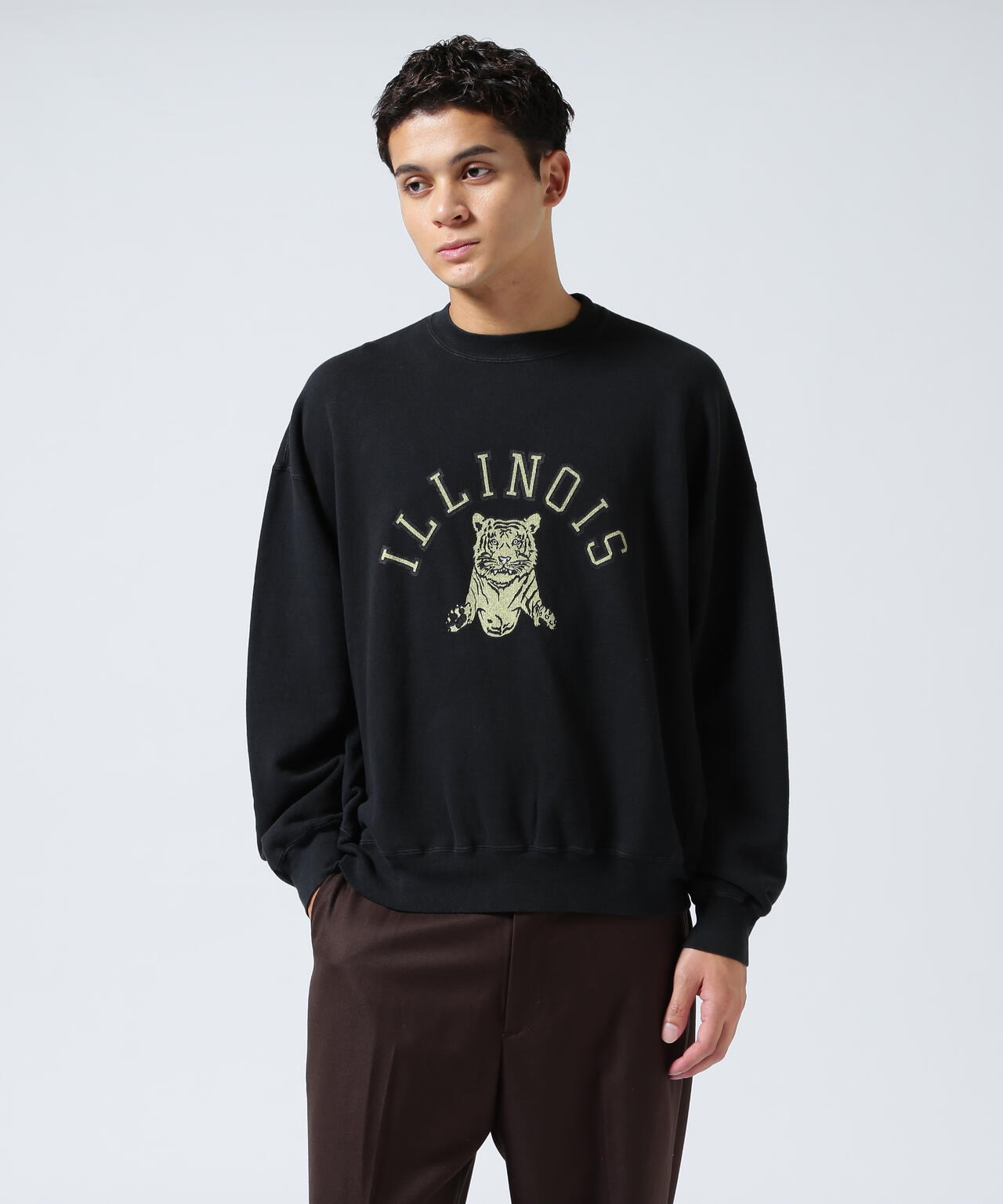 ビーセカンド（B’2nd）/REMI RELIEF ／ ロングウォッシュ加工 別注3飛び裏毛クルースウェット(ILLINOIS) REMI RELIEF / ロングウォッシュ加工 別注3飛び裏毛クルースウェット