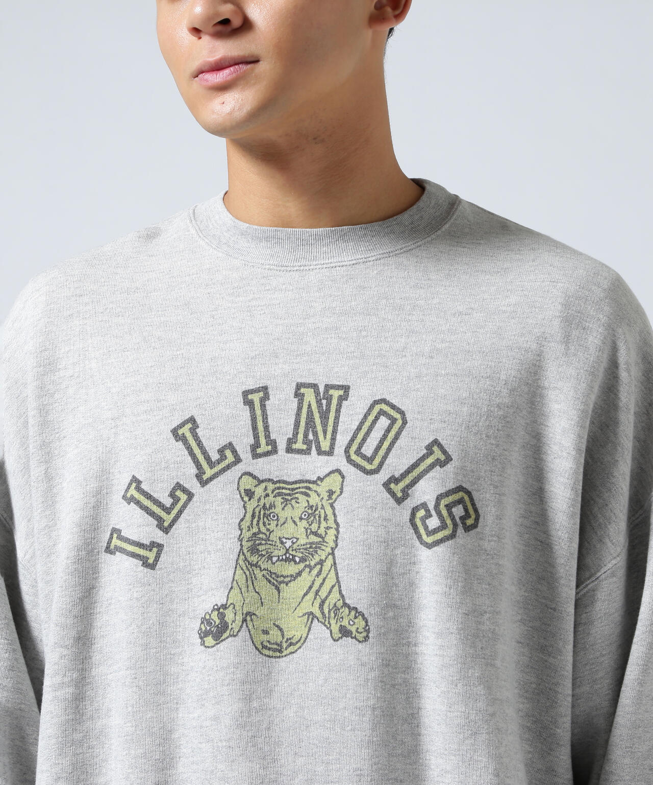 REMI RELIEF / ロングウォッシュ加工 別注3飛び裏毛クルースウェット(ILLINOIS)