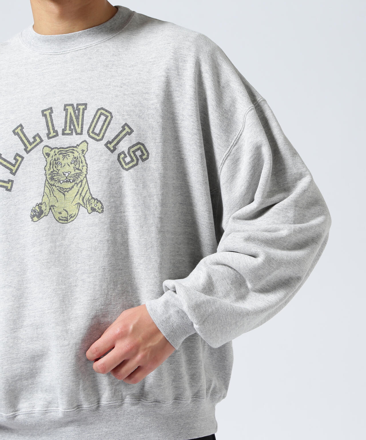 REMI RELIEF / ロングウォッシュ加工 別注3飛び裏毛クルースウェット(ILLINOIS)