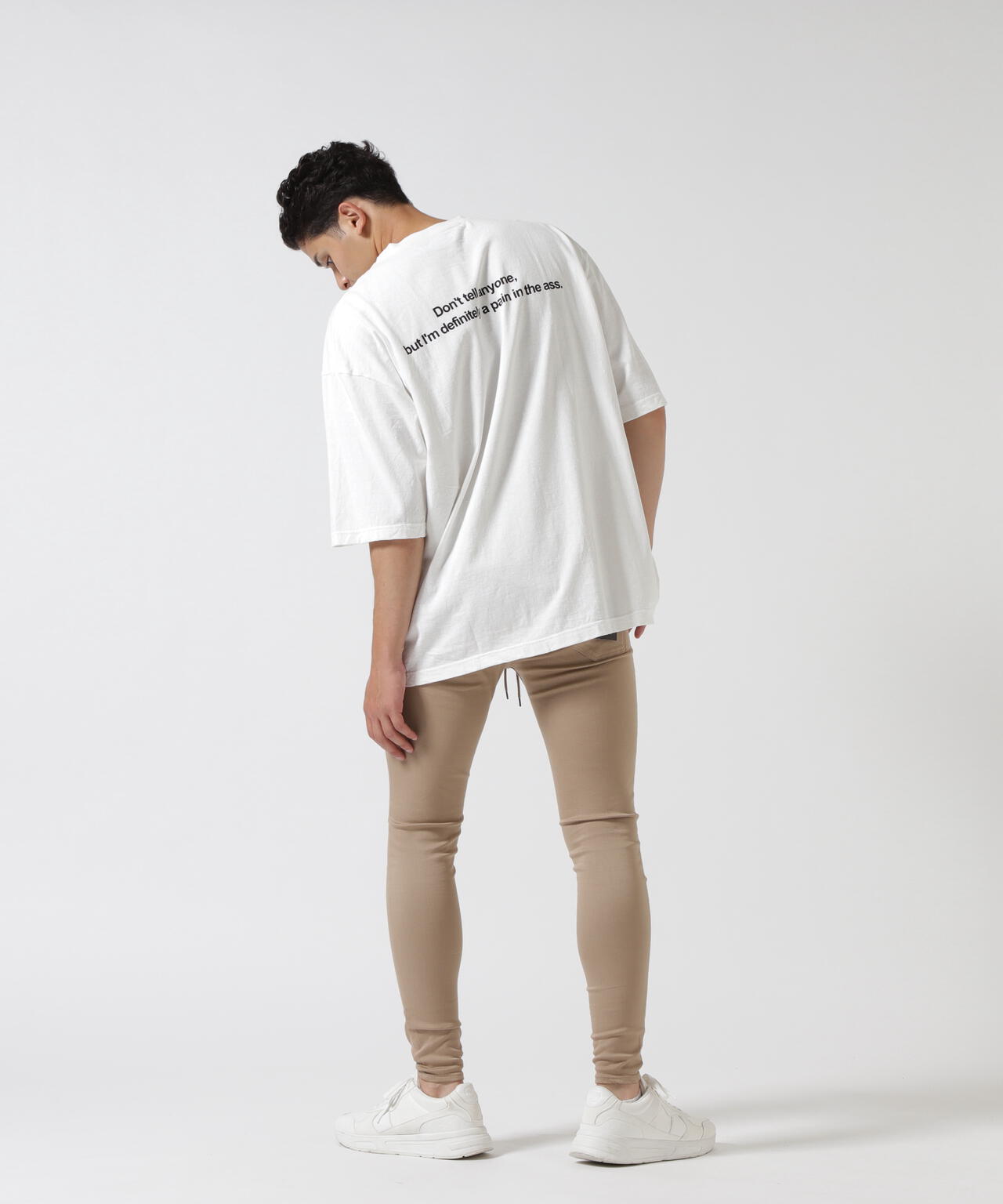 MINEDENIM（マインデニム）Monochrome Two tone Face Crewneck T