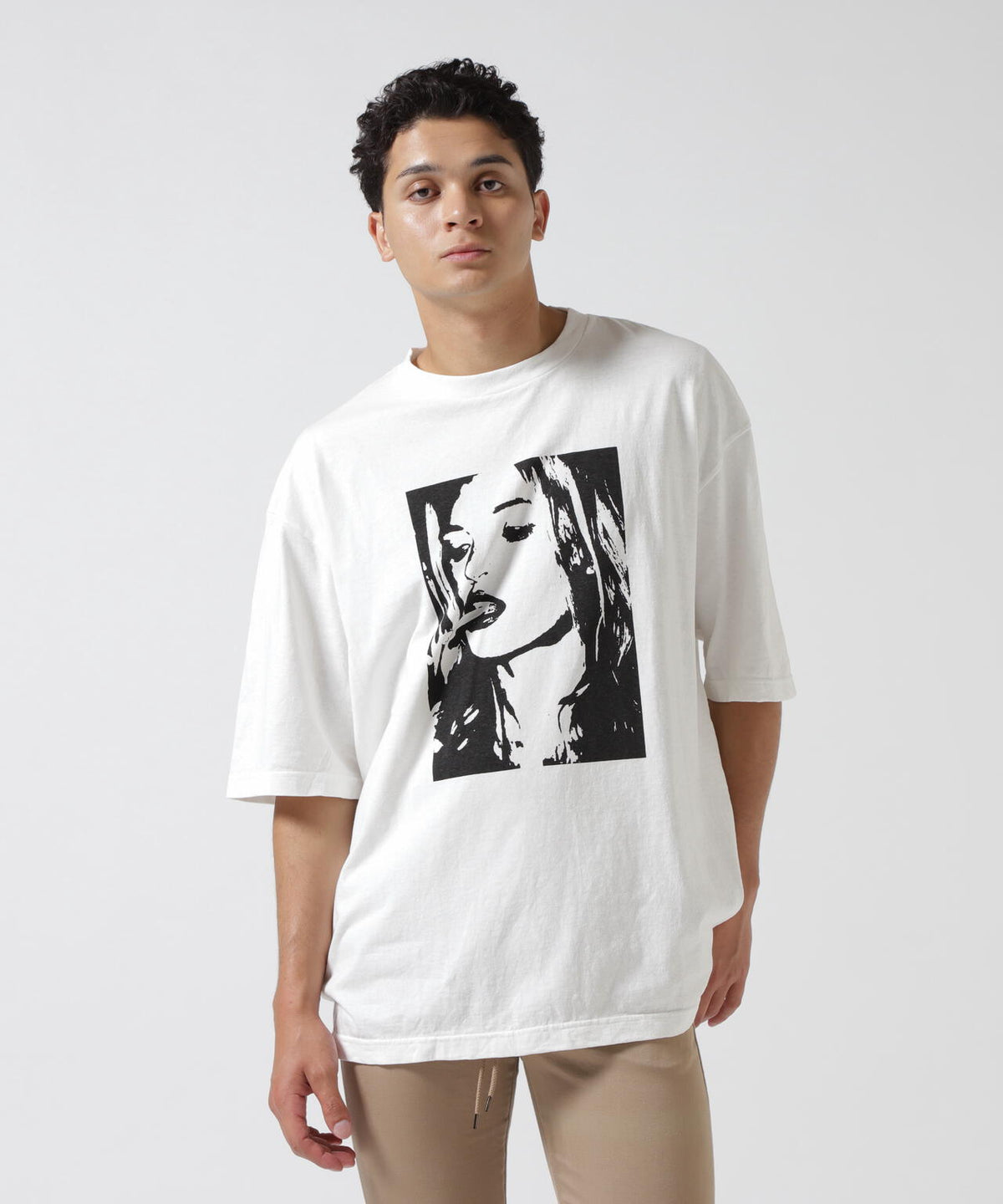 MINEDENIM（マインデニム）Monochrome Two tone Face Crewneck T-SH 