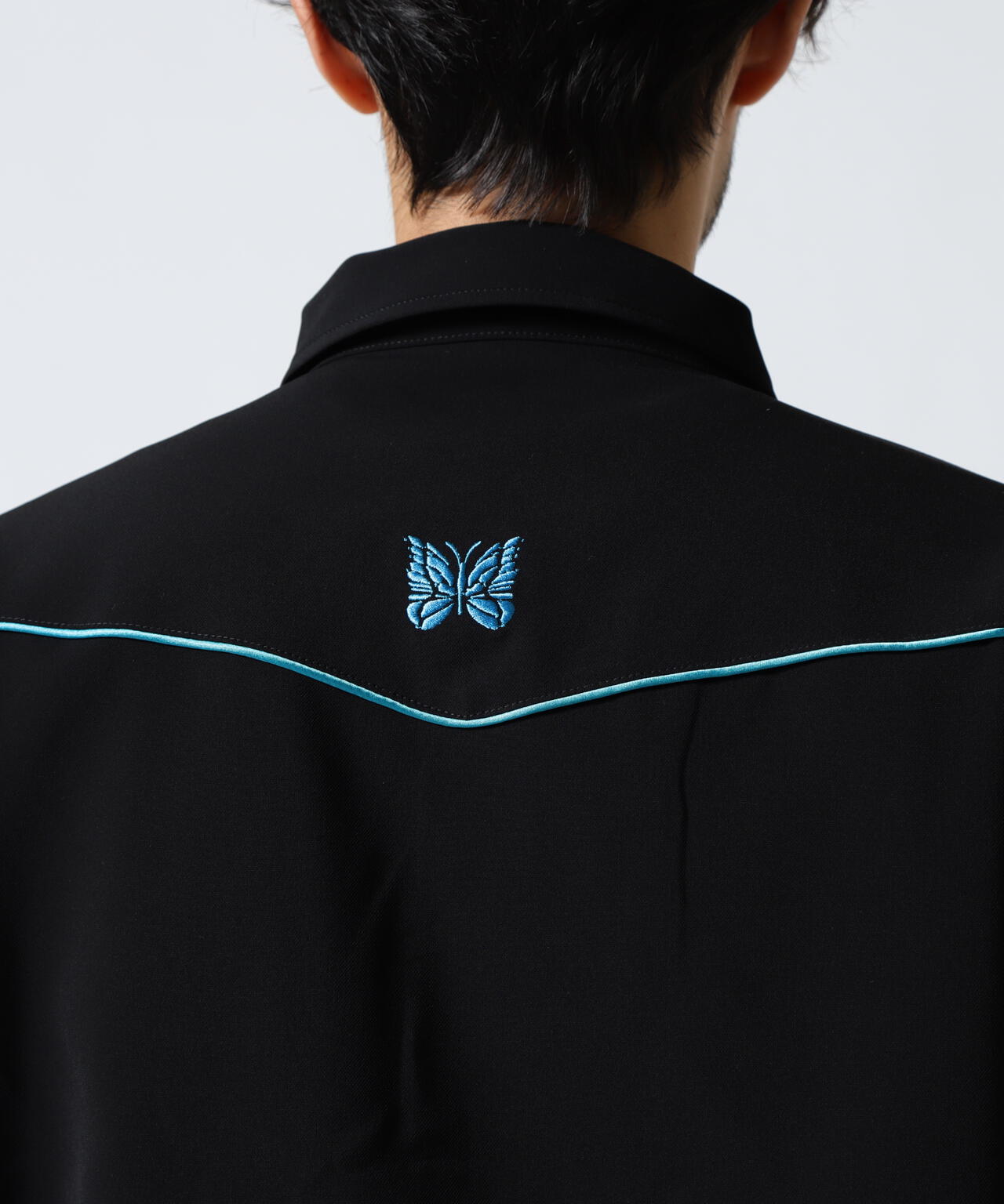 Needles ニードルズ バタフライ刺繍 カウボーイジャケット 黒 S 日本製