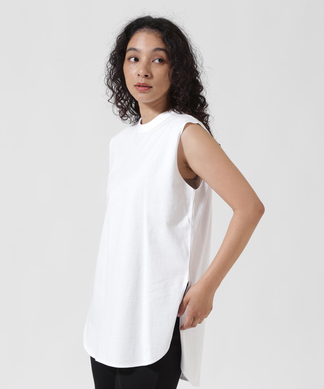 ATON (エイトン) 12/- AIR SPININNG / ROUND HEM TANKTOP