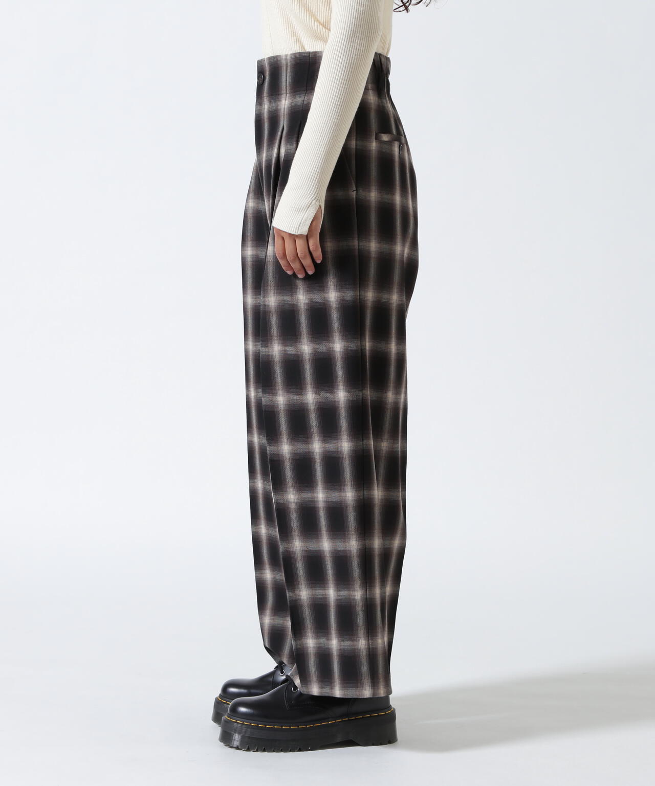 DROIT BELLO（ドロイトベロ）オンブレチェックワイドパンツ | B'2nd