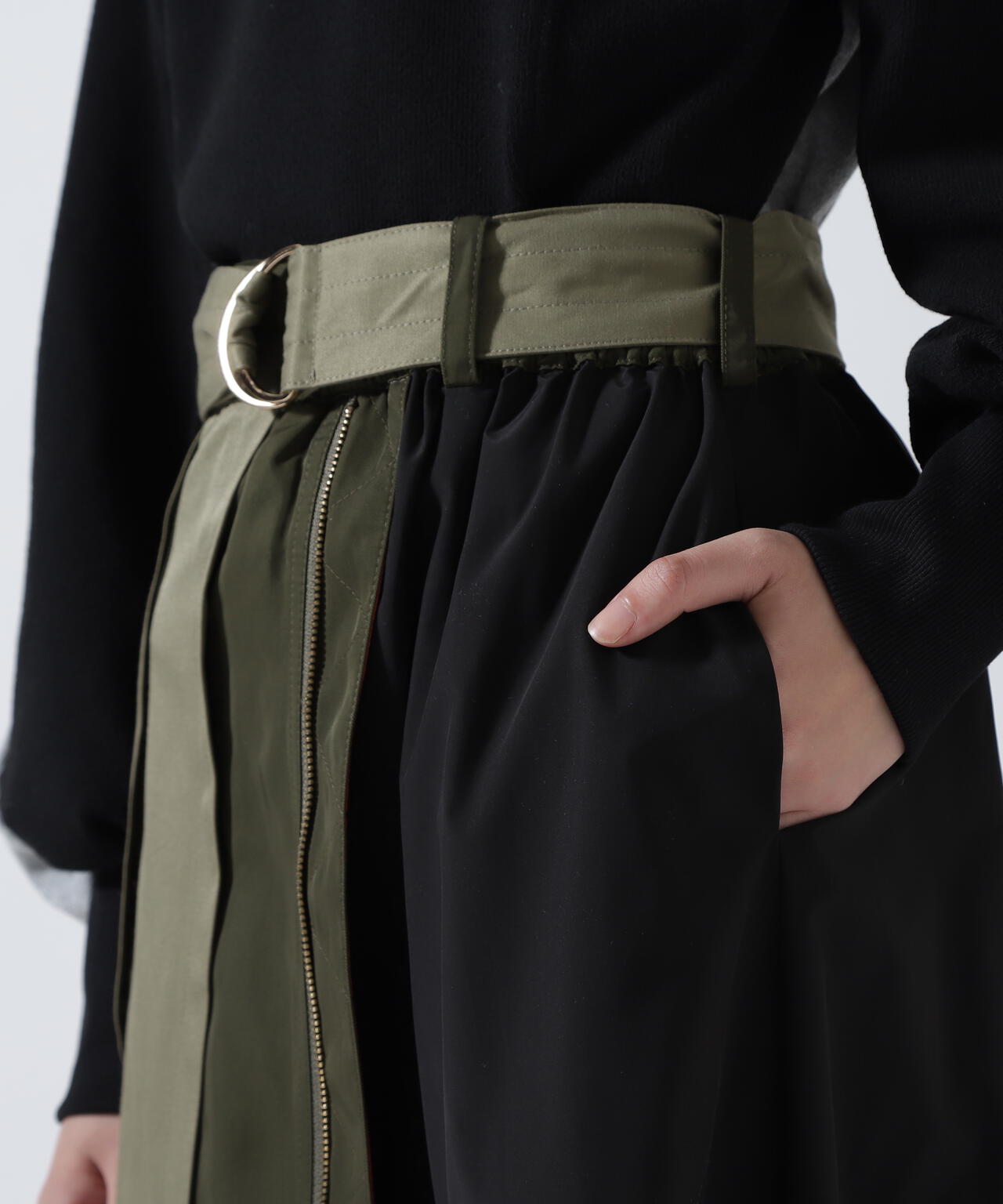 Risley(リズレー) 別注ベルト付アシンメトリーフレアスカート | B'2nd