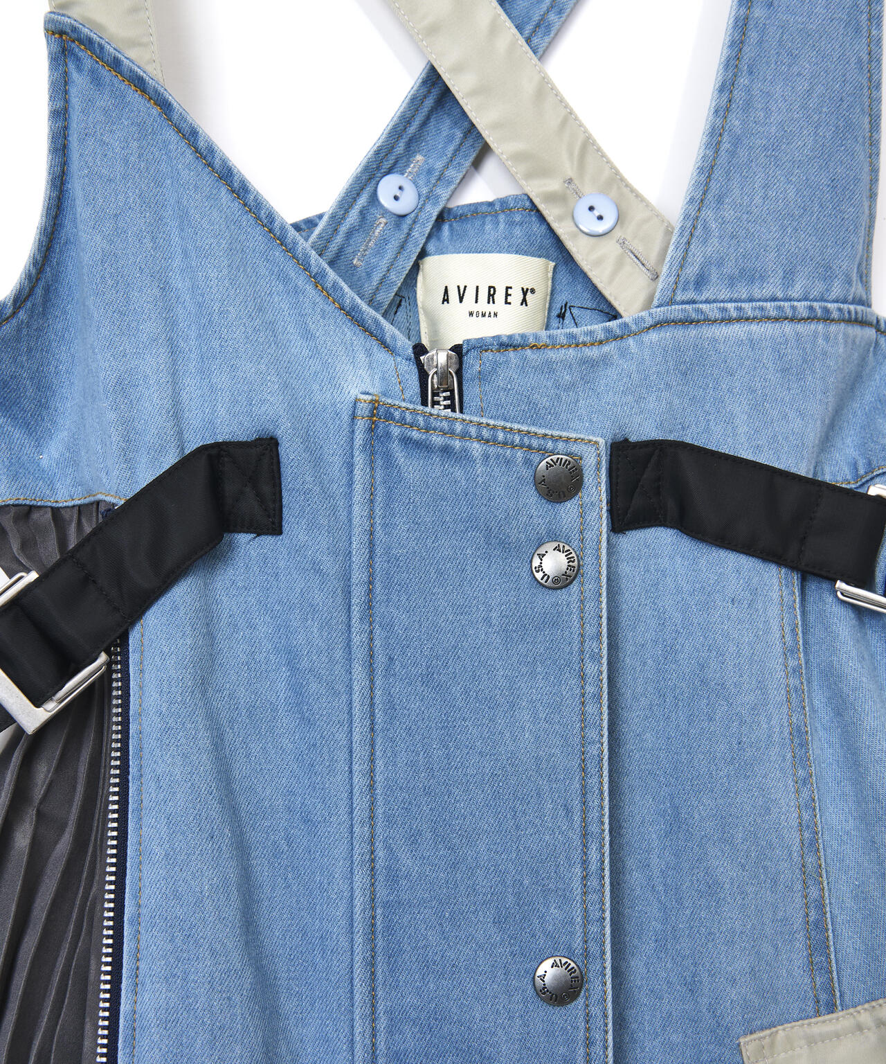 AVIREXｘAULA AILA（アヴィレックスｘアウラアイラ）サイドプリーツジャンスカ