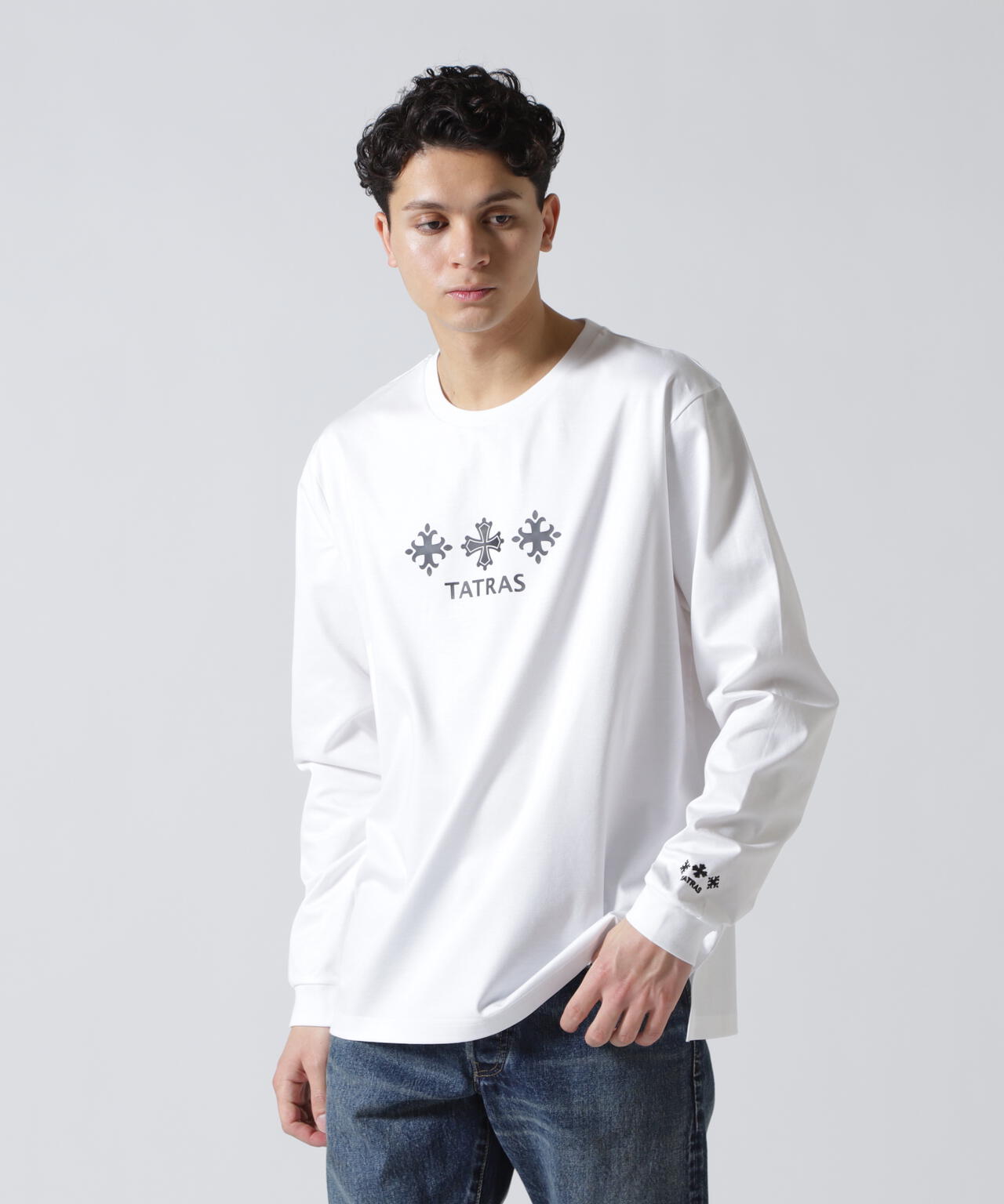 新品タグ未使用【タトラス】25年製MIBEILO ホワイト 02 TATRAS(タトラス) 【B'2nd Exclusive】EMILIO L/S TEE | B'2nd（ビー