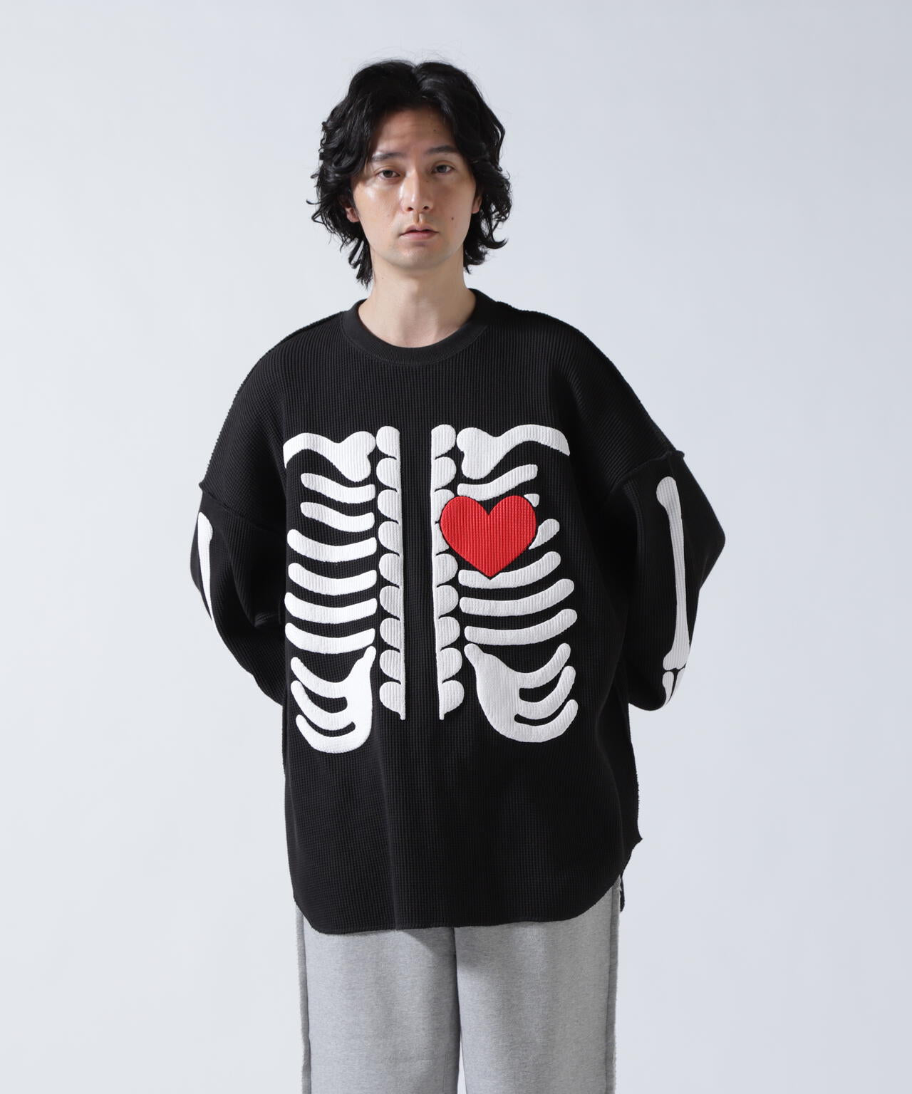 DISCOVERED(ディスカバード) 別注BONE WAFFLE LONG SLEEVE TEE