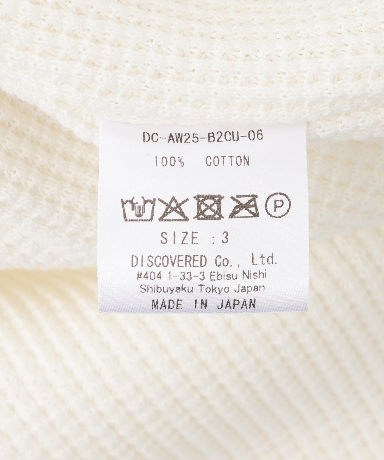 DISCOVERED(ディスカバード) 別注BONE WAFFLE LONG SLEEVE TEE