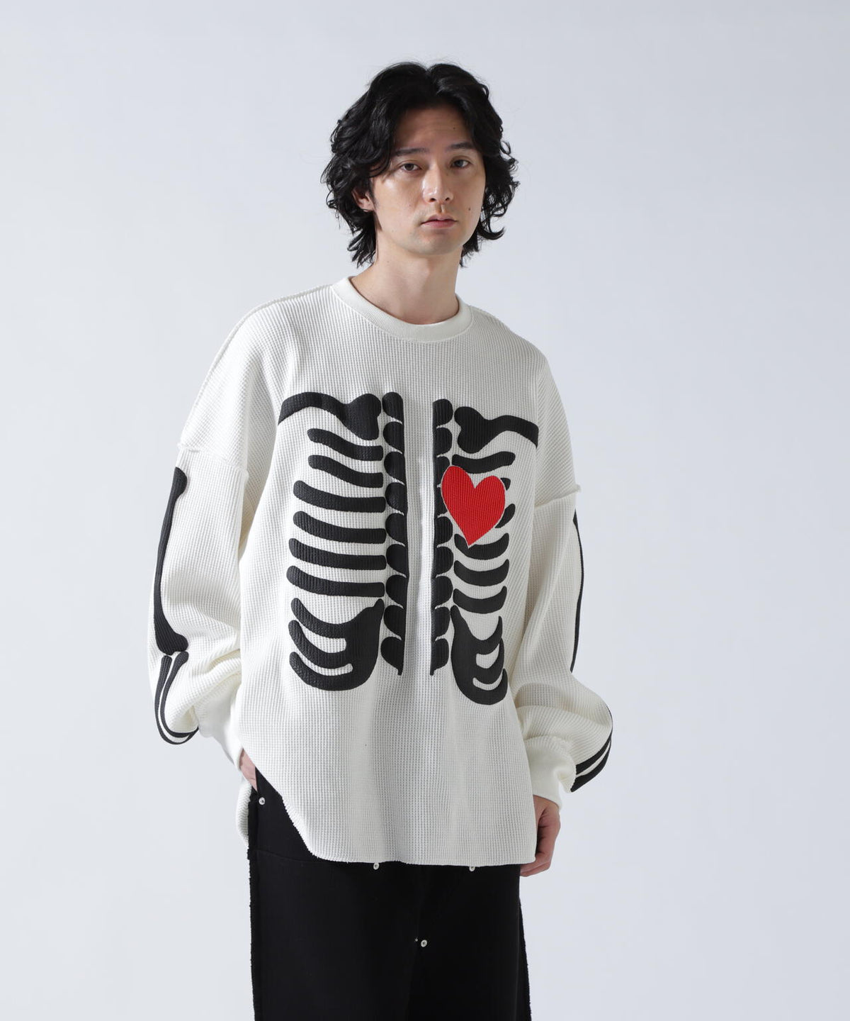 DISCOVERED(ディスカバード) 別注BONE WAFFLE LONG SLEEVE TEE | B
