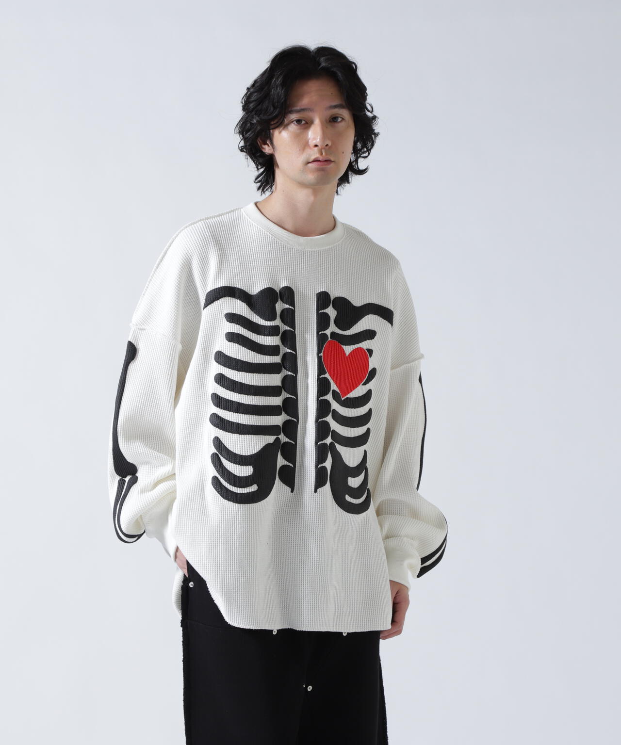 DISCOVERED(ディスカバード) 別注BONE WAFFLE LONG SLEEVE TEE