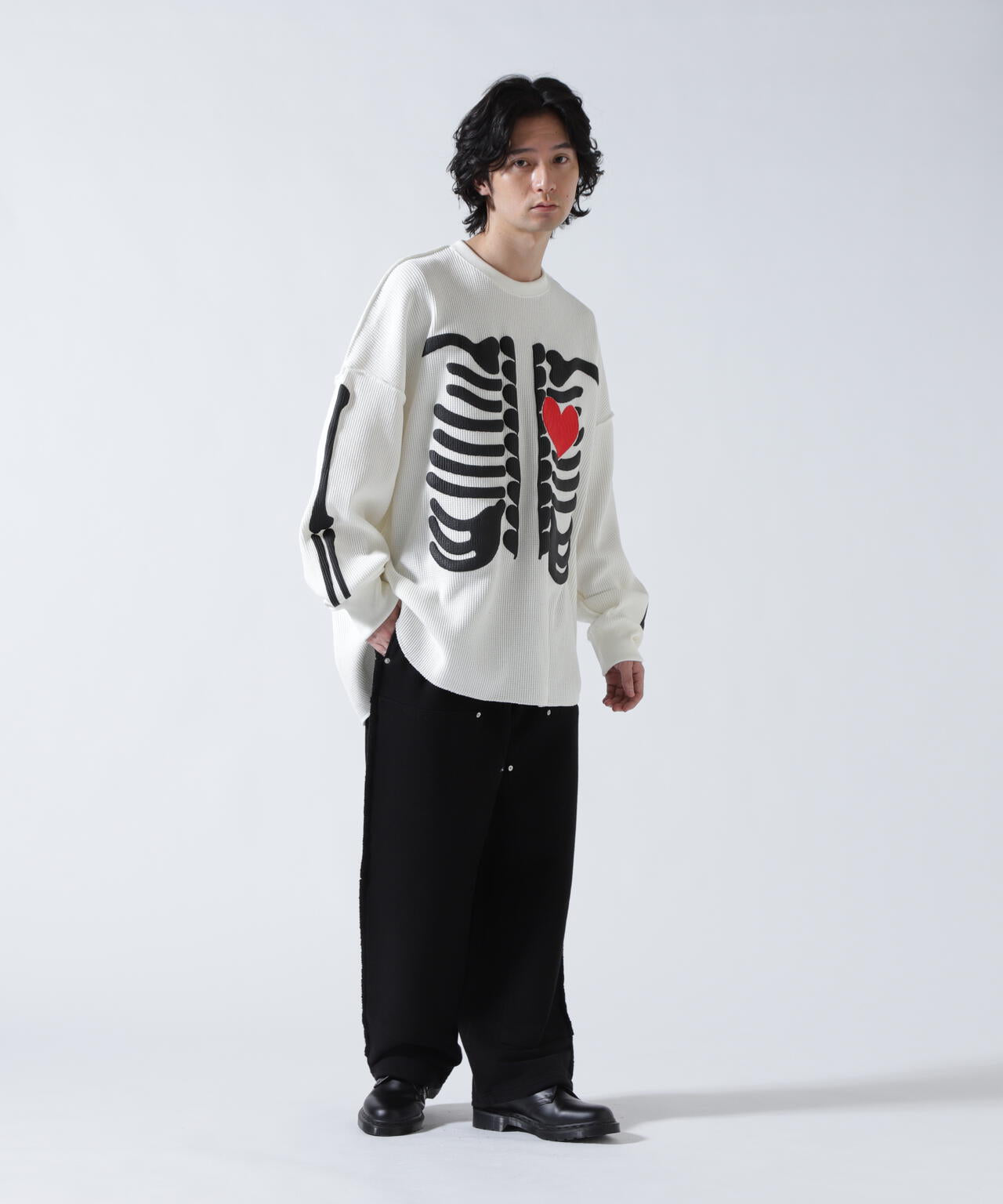 DISCOVERED(ディスカバード) 別注BONE WAFFLE LONG SLEEVE TEE