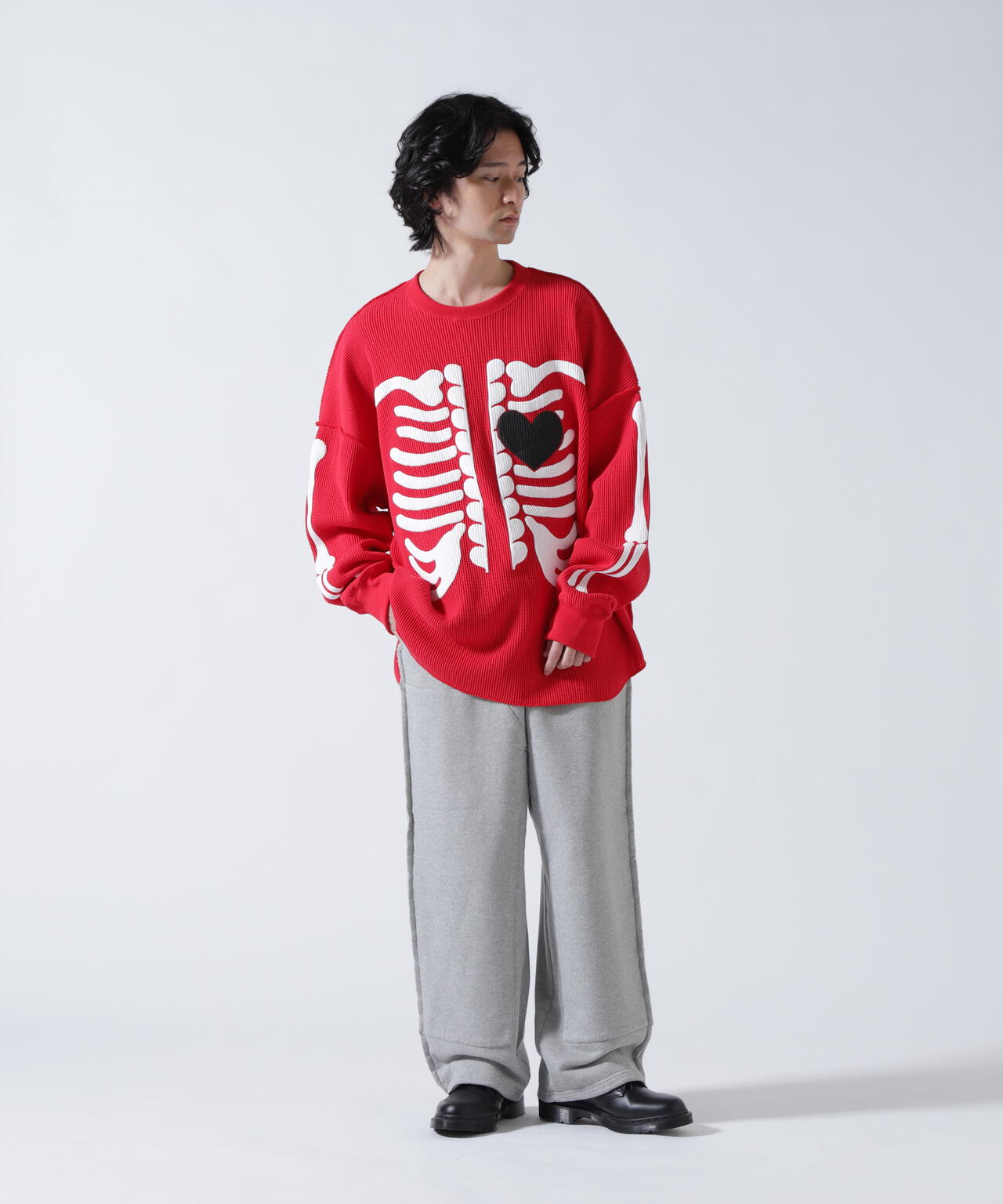 DISCOVERED(ディスカバード) 別注BONE WAFFLE LONG SLEEVE TEE