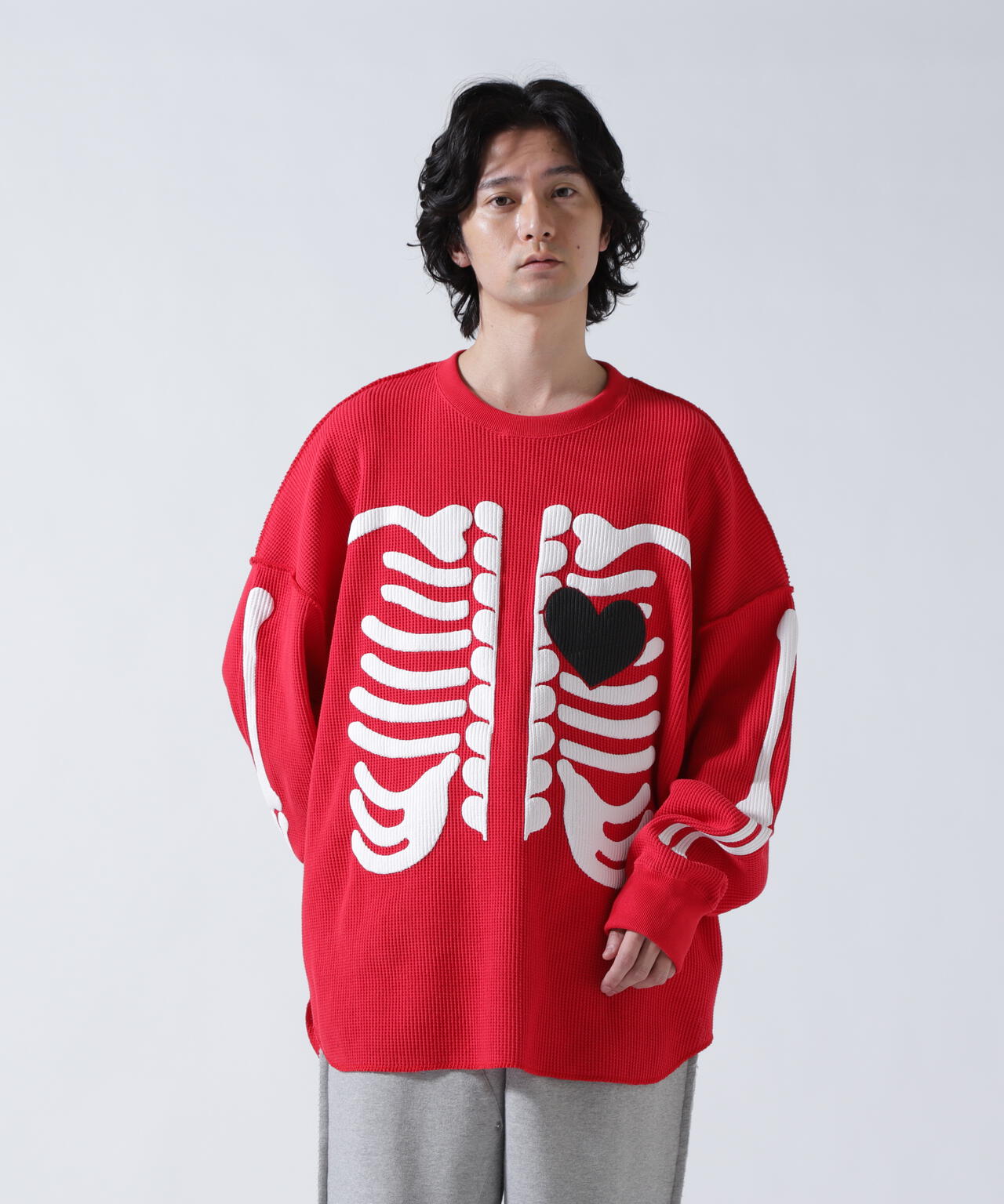DISCOVERED(ディスカバード) 別注BONE WAFFLE LONG SLEEVE TEE