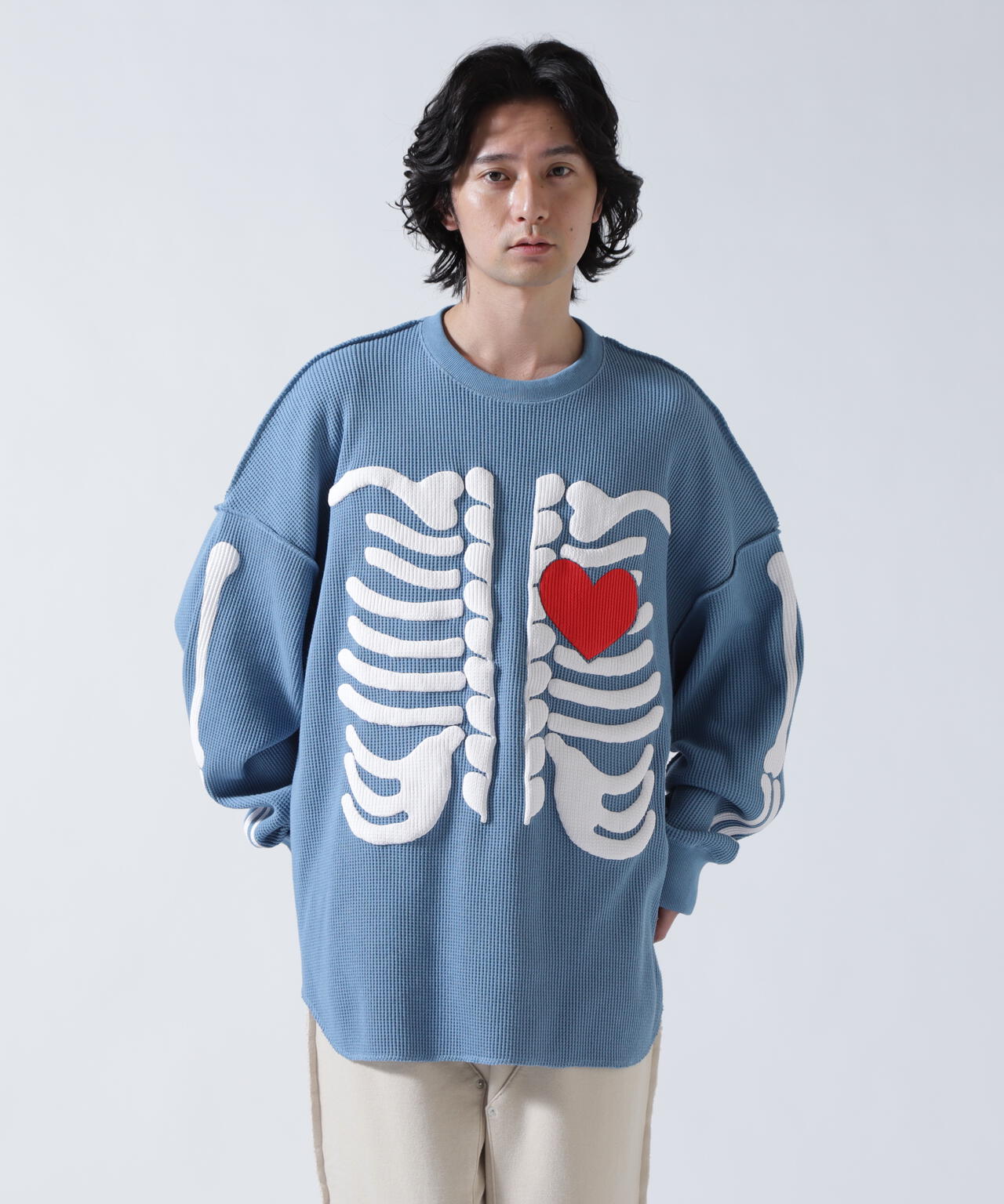 DISCOVERED(ディスカバード) 別注BONE WAFFLE LONG SLEEVE TEE