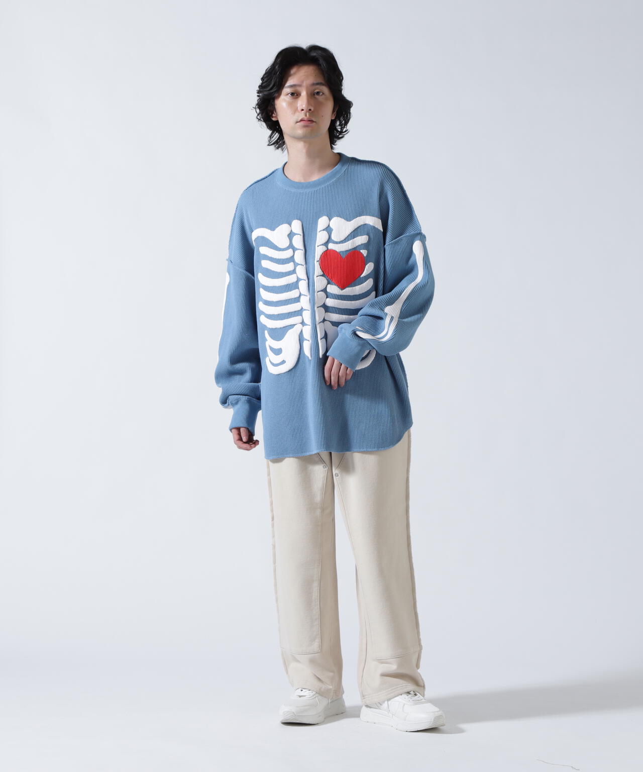 DISCOVERED(ディスカバード) 別注BONE WAFFLE LONG SLEEVE TEE