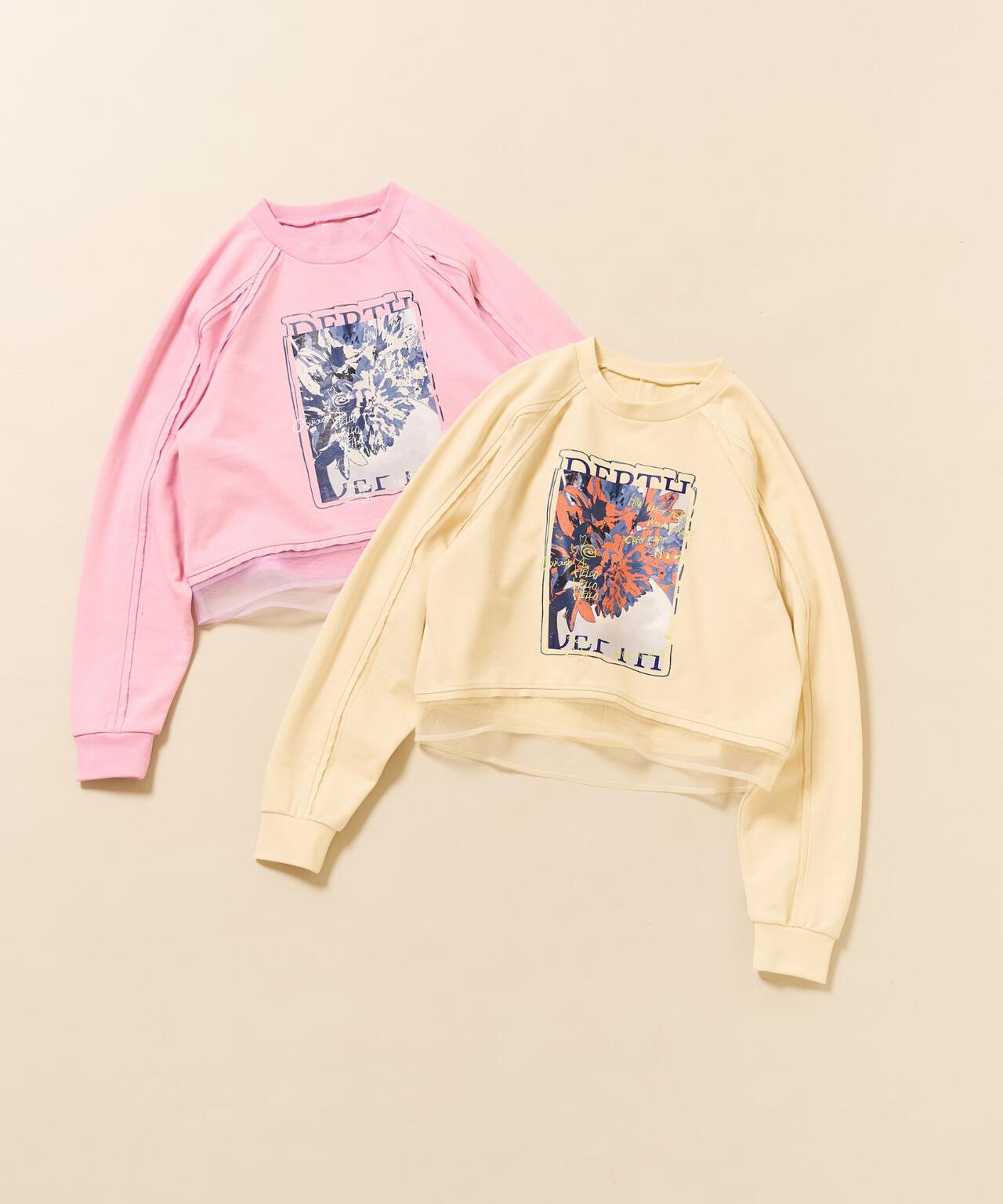 MAISON SPECIAL（メゾンスペシャル） B’2nd別注 フラワープリントショートスウェット