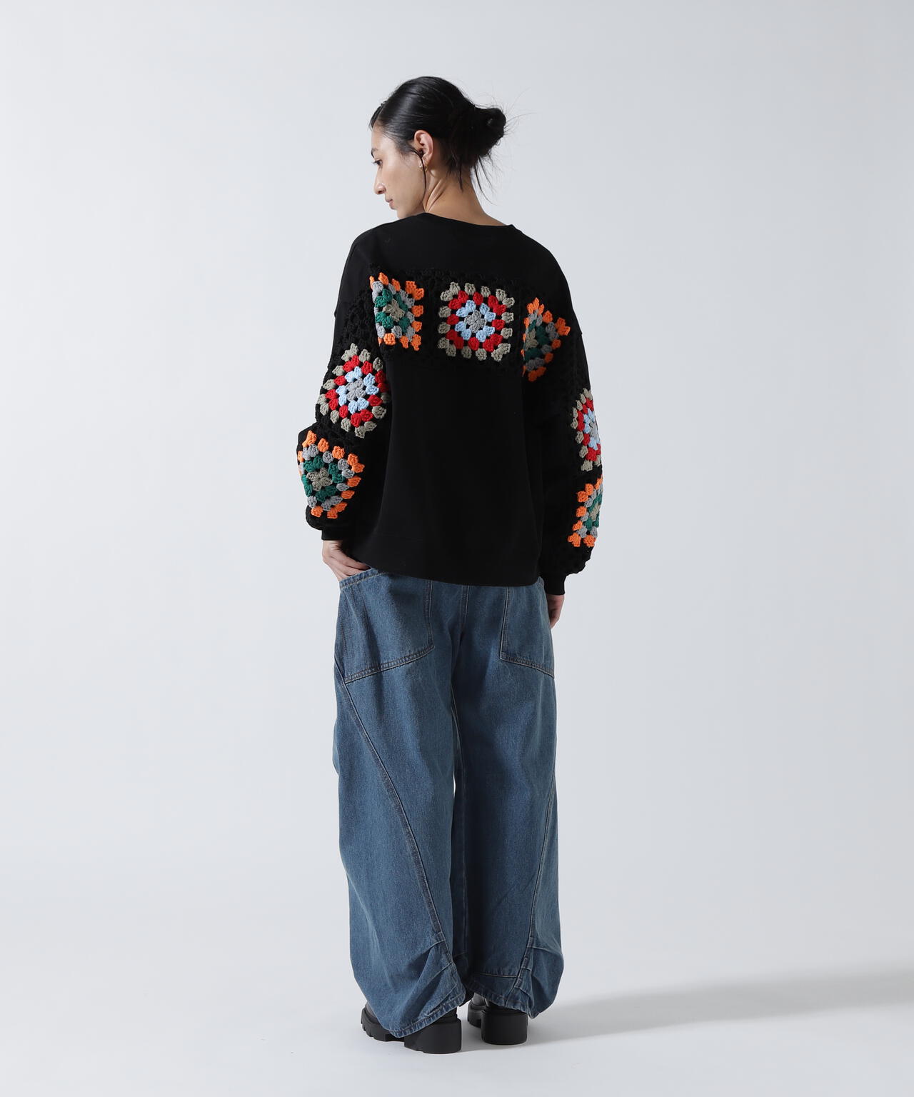 DISCOVERED(ディスカバード) 別注 CROCHET SLEEVE SWEAT WOMEN | B'2nd