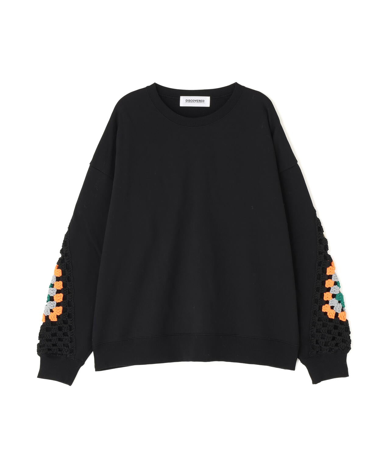 新品 DISCOVERED 26SS クロシェスリーブスウェット B'2nd別注 DISCOVERED(ディスカバード) 別注 CROCHET SLEEVE SWEAT WOMEN | B'2nd