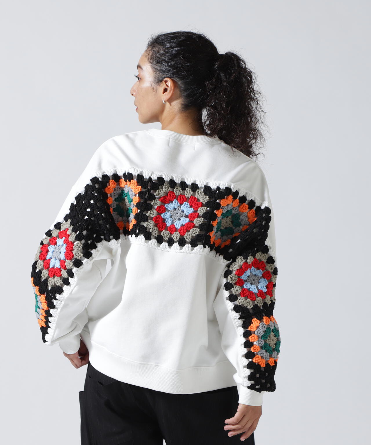 DISCOVERED(ディスカバード) 別注 CROCHET SLEEVE SWEAT WOMEN | B'2nd