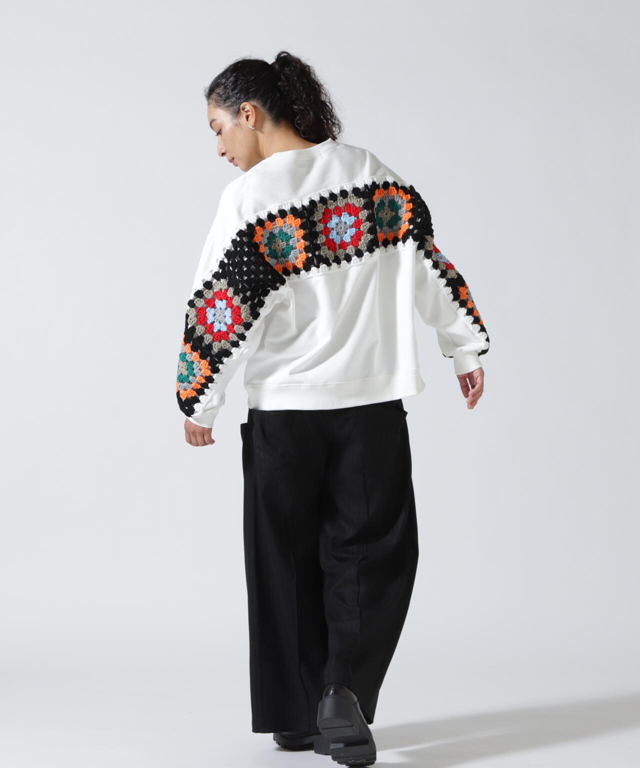 DISCOVERED(ディスカバード) 別注 CROCHET SLEEVE SWEAT WOMEN | B'2nd