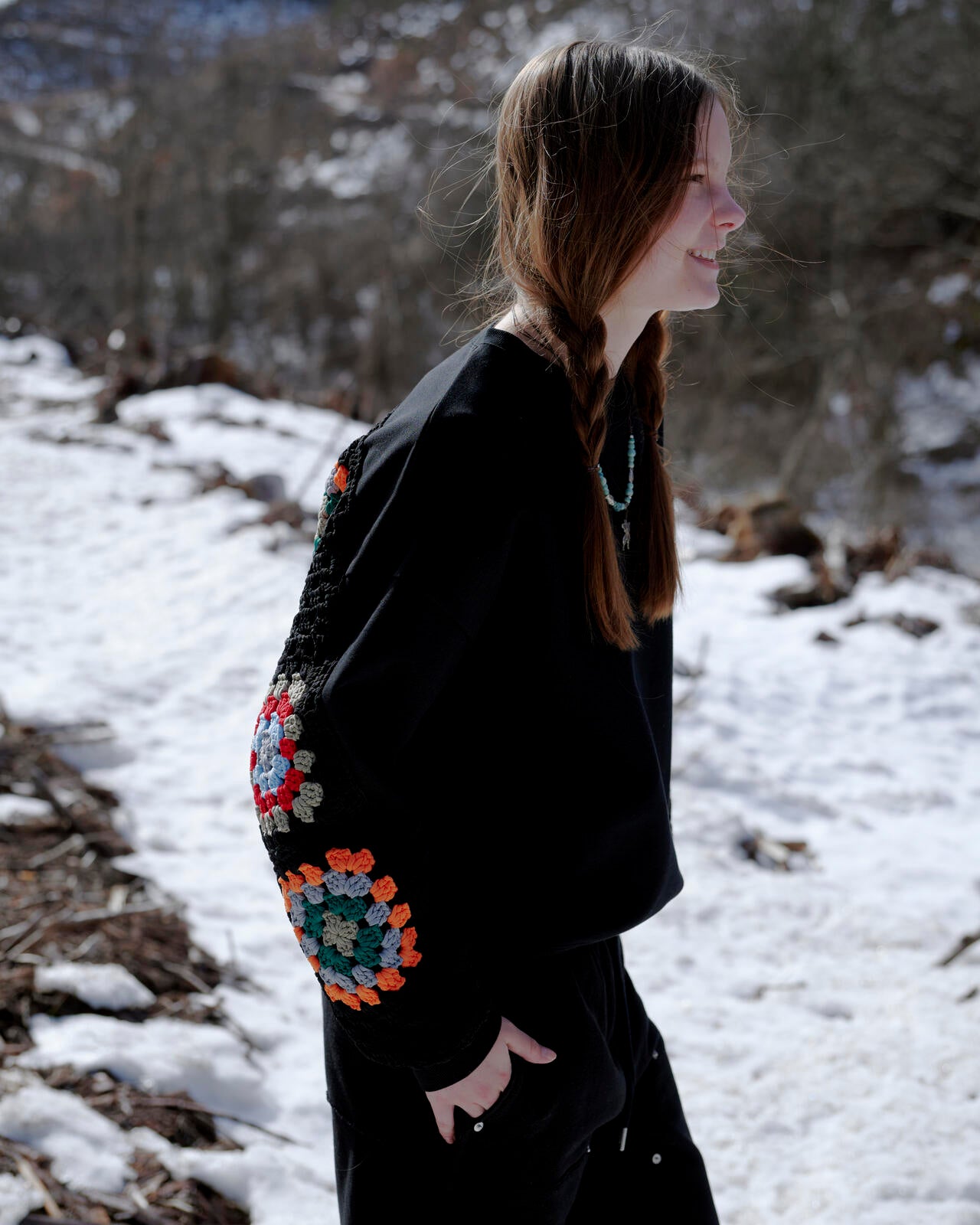 DISCOVERED(ディスカバード) 別注 CROCHET SLEEVE SWEAT | B'2nd（ビー