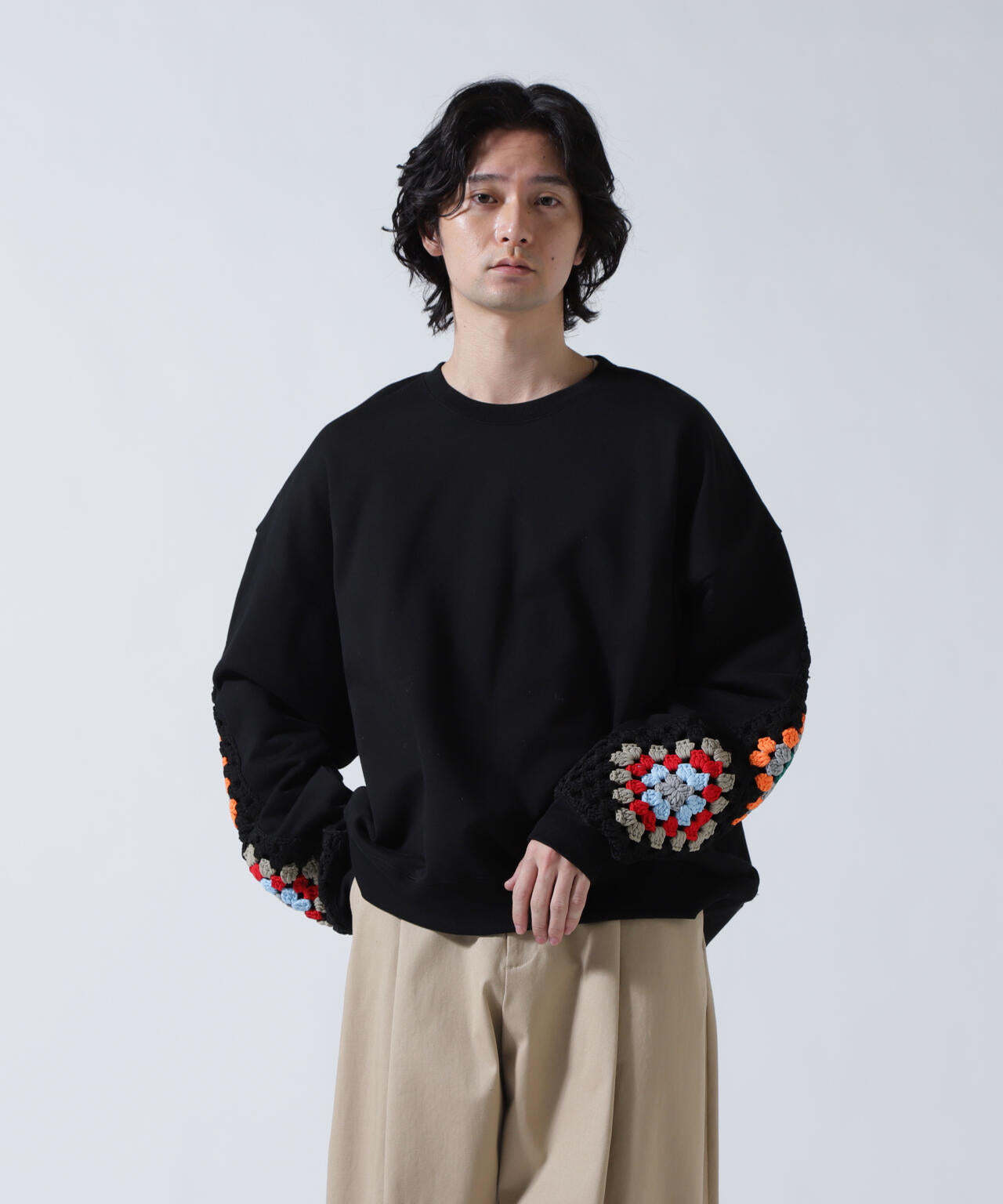 DISCOVERED(ディスカバード) 別注 CROCHET SLEEVE SWEAT | B'2nd（ビー